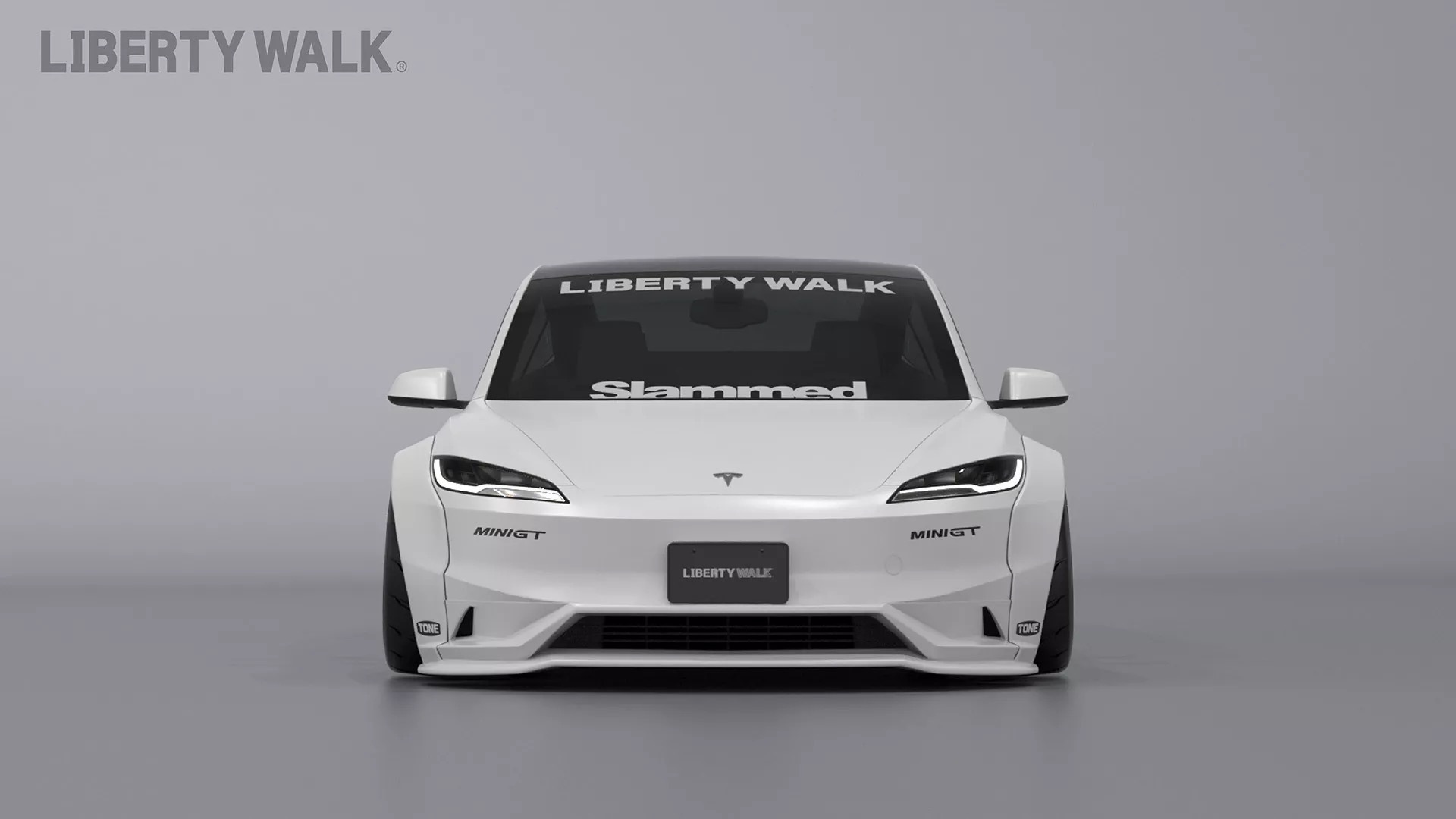 Liberty Walk x 特斯拉Model 3改装从来都不是燃油车的专属，电