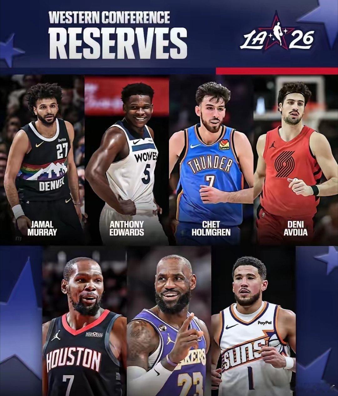 东道主快船队无人入选全明星北京时间2月2日，2026年洛杉矶NBA全明星替补正式