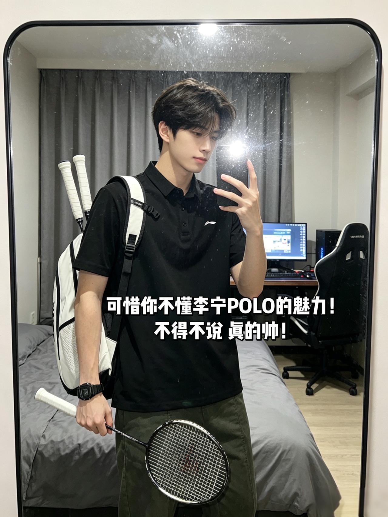 可惜你不懂李宁POLO的魅力！
不得不说 真的帅！羽毛球服ootd 球服 羽毛球