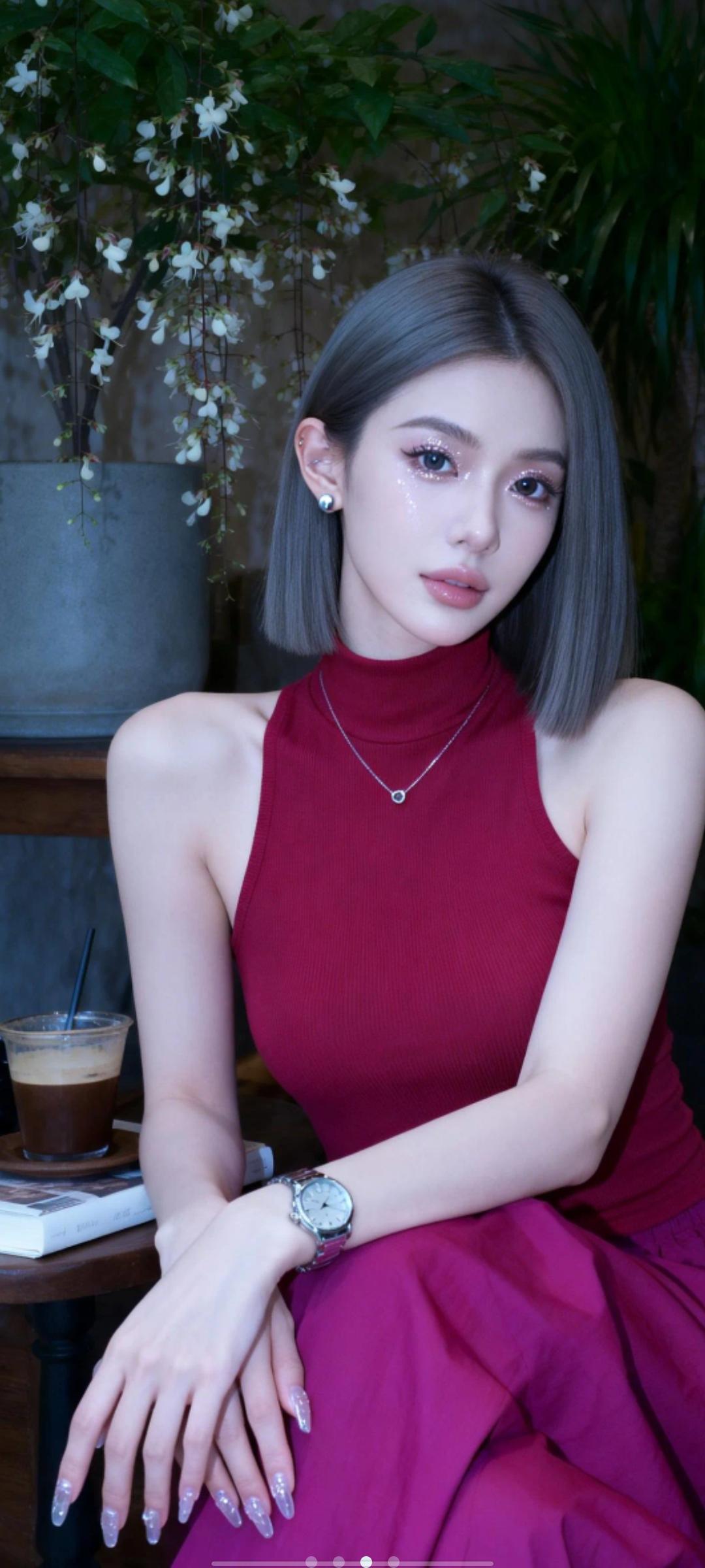 成熟女人怎么穿粉色好看? 
粉色上衣搭配深色下装也是不错的选择，浅粉色衬衫配黑色