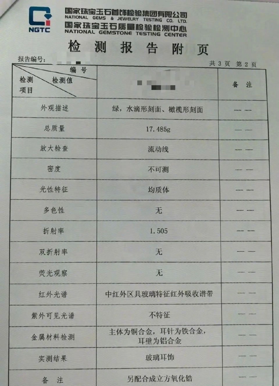 黄杨钿甜的耳环检测报告来了！[吃瓜][吃瓜][吃瓜]黄杨钿甜父亲最新核查情况黄杨