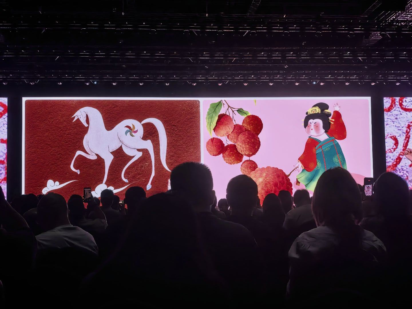华为发布会万茜除了演戏，还绘画 大屏上都是她的作品长得好看，还是才女按流行说法：