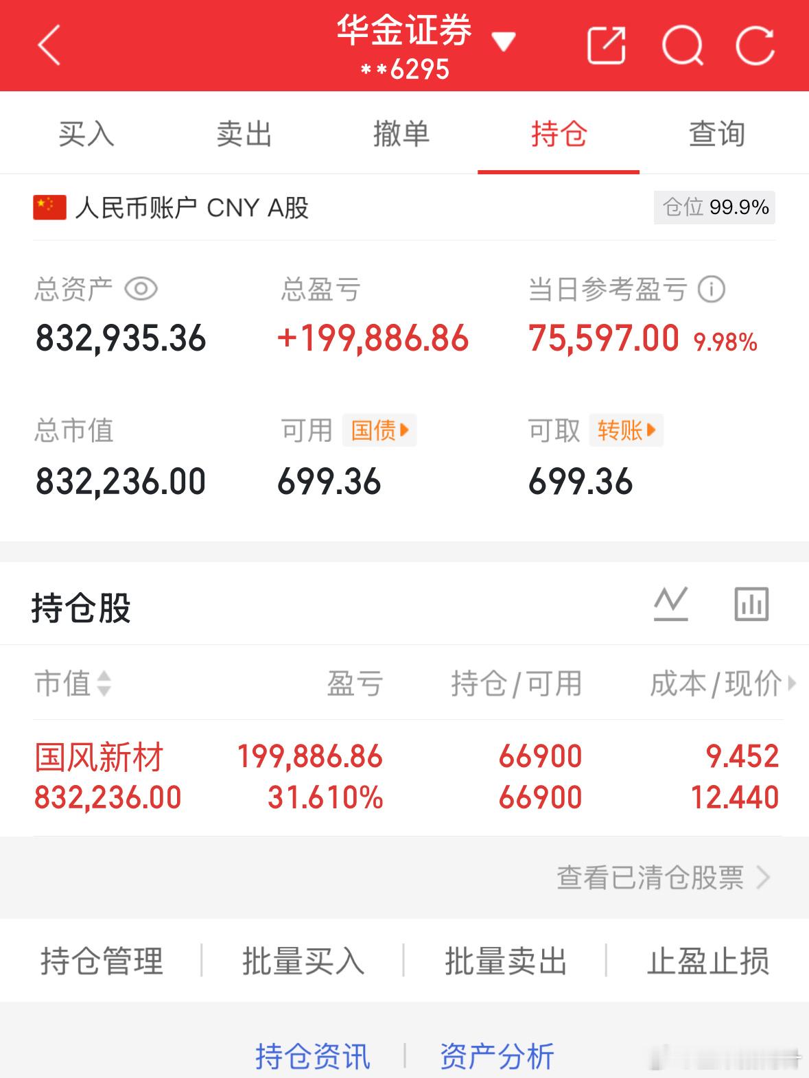 1.7记录炒股第69天（初始50万）总资产：832935当日参考盈亏：+7559