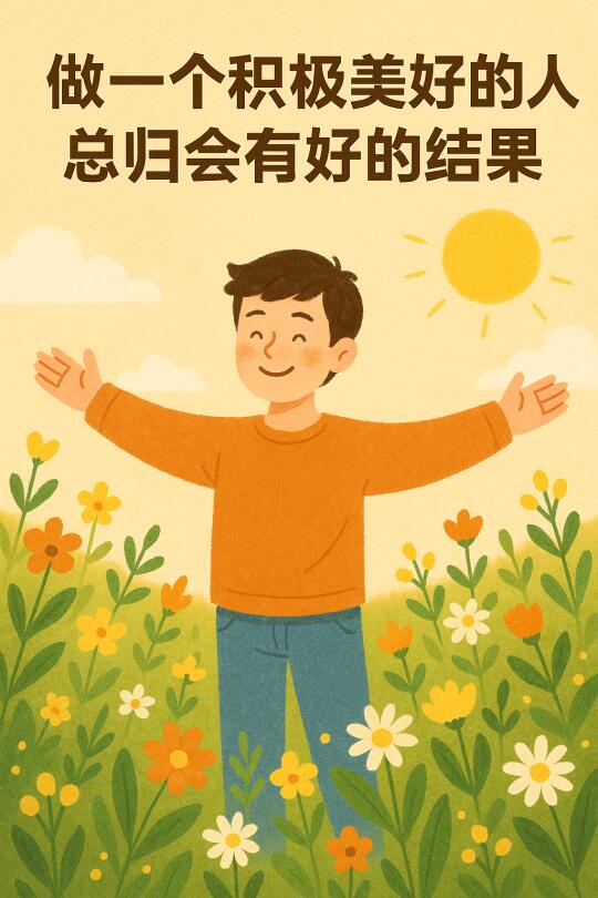 做一个积极美好的人，总归会有好的结果