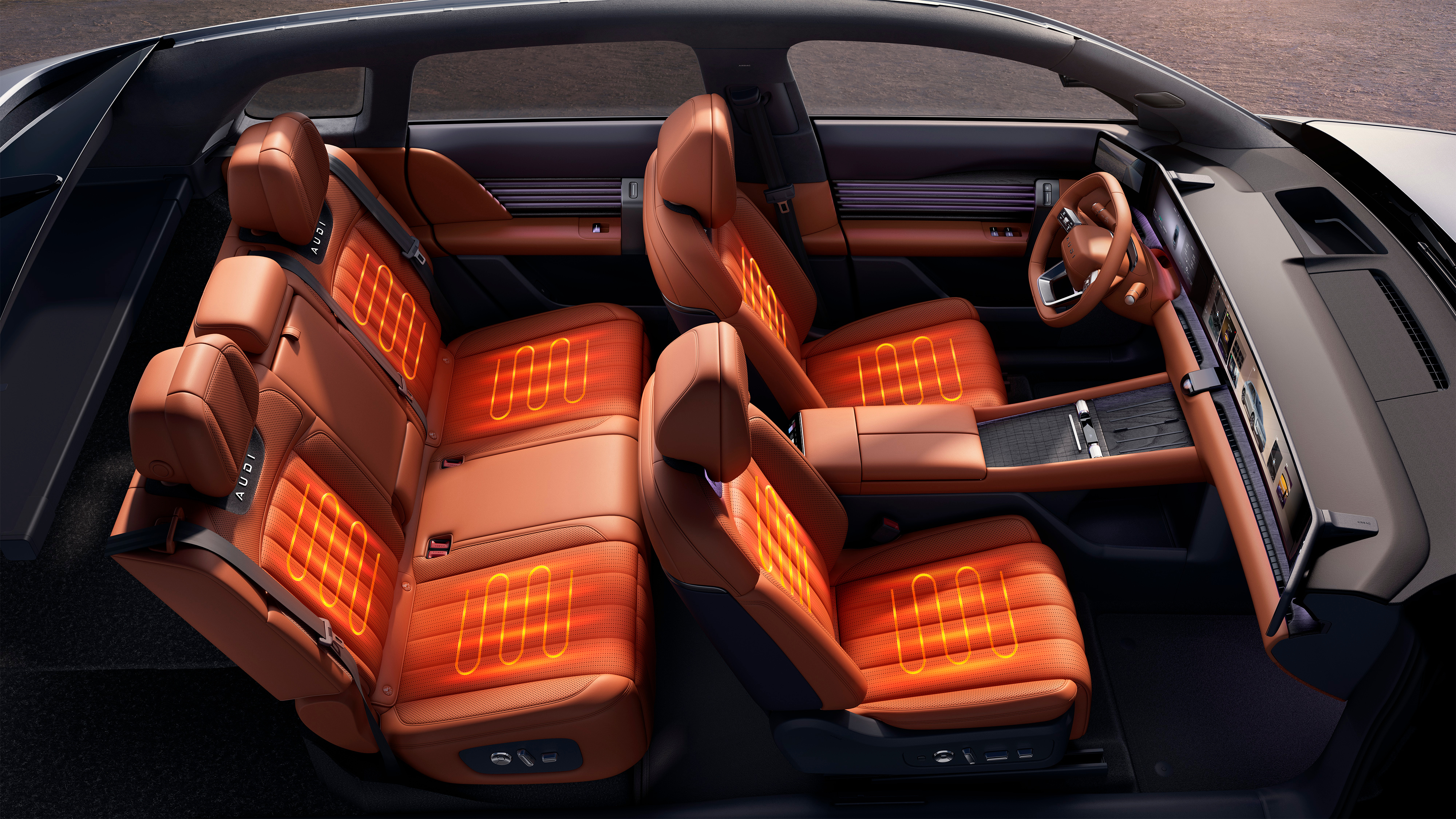 奥迪全新智慧客厅内饰揭秘今年北京车展真是神仙打架，太卷了！但要说一眼圈粉的，还得