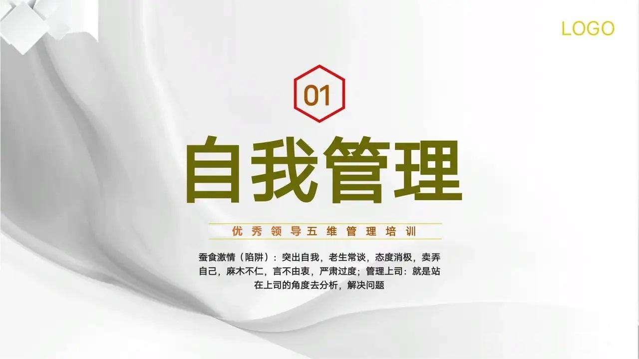 优秀领导必学的自我管理
总裁学对课首选世华课