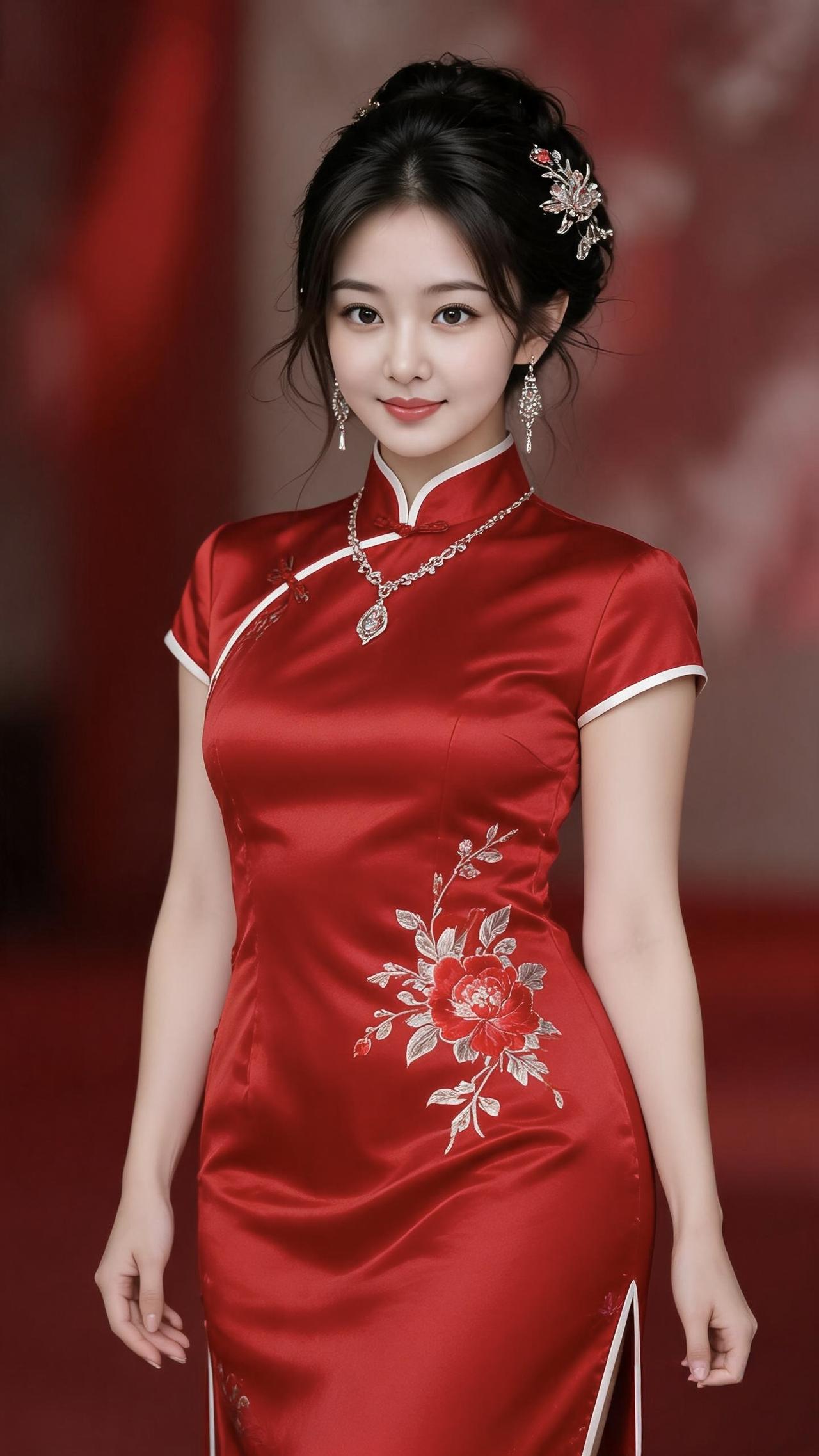 优雅自信穿搭分享喜庆