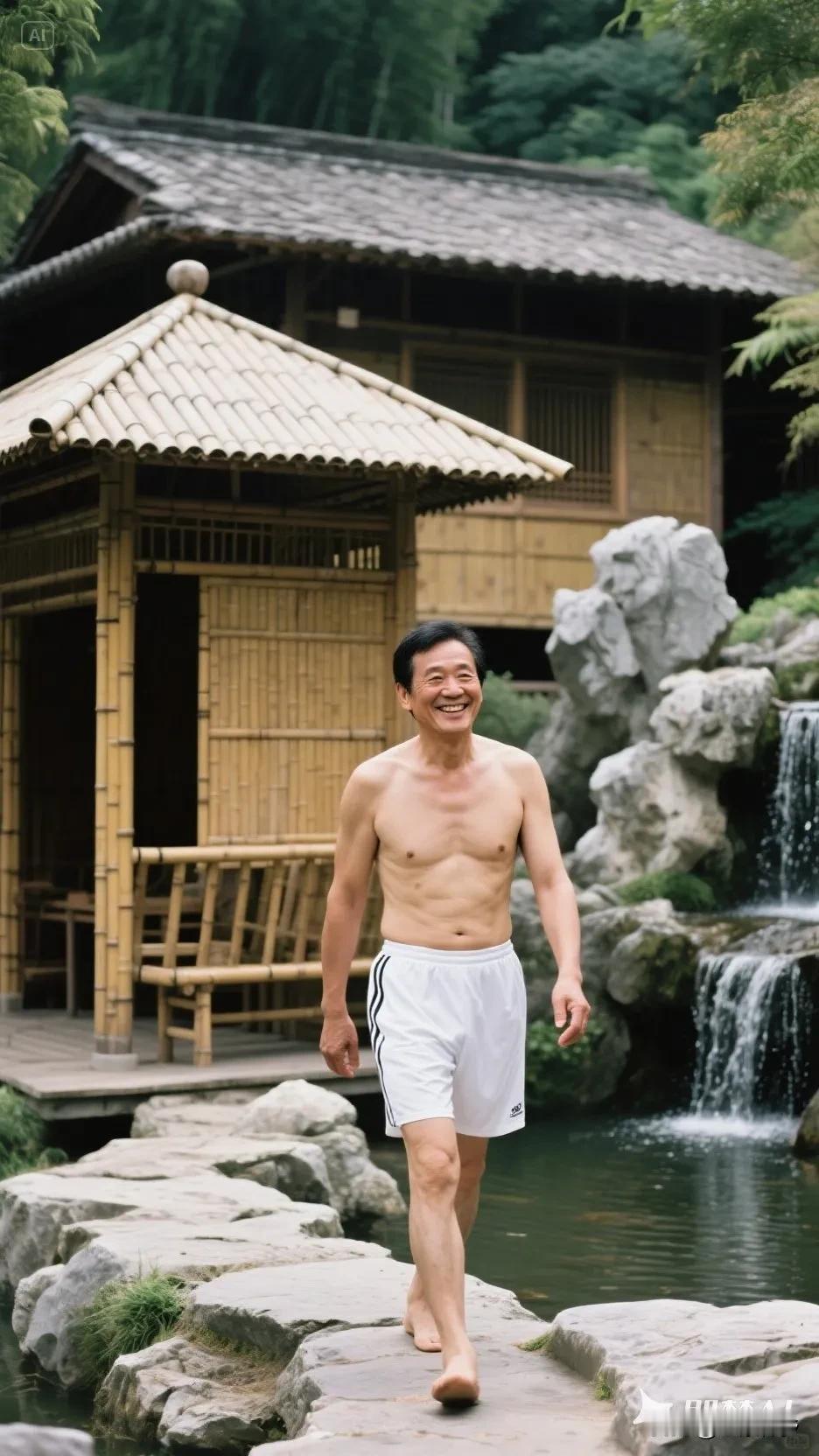 《竹林小楼》
五月竹林隐小楼，
清泉琴笛歌声悠。
才子佳人常聚首，
雅苑诗赋展风