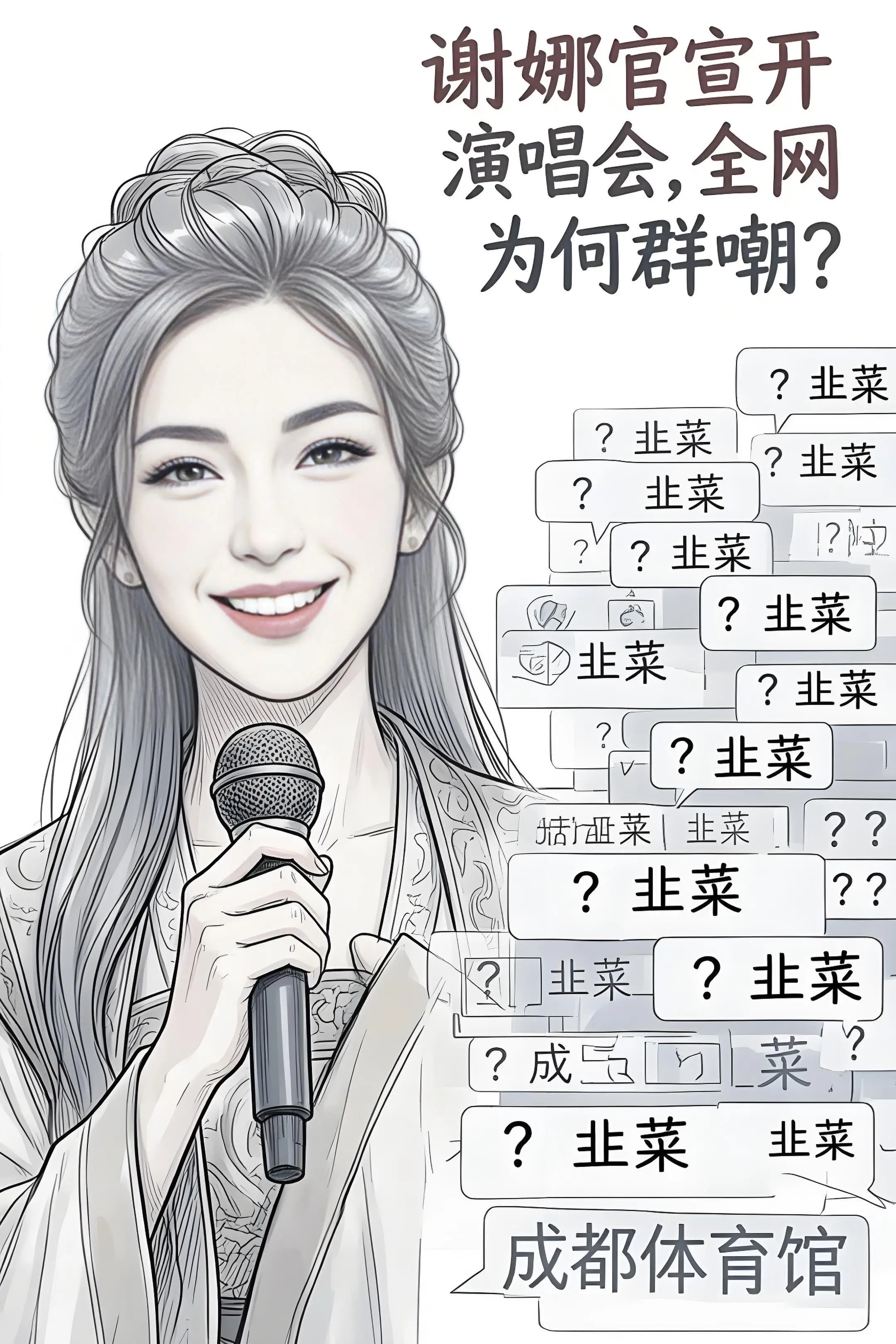 谢娜官宣开演唱会不到24小时，恶心一幕出。现，众人呼吁吃相太难