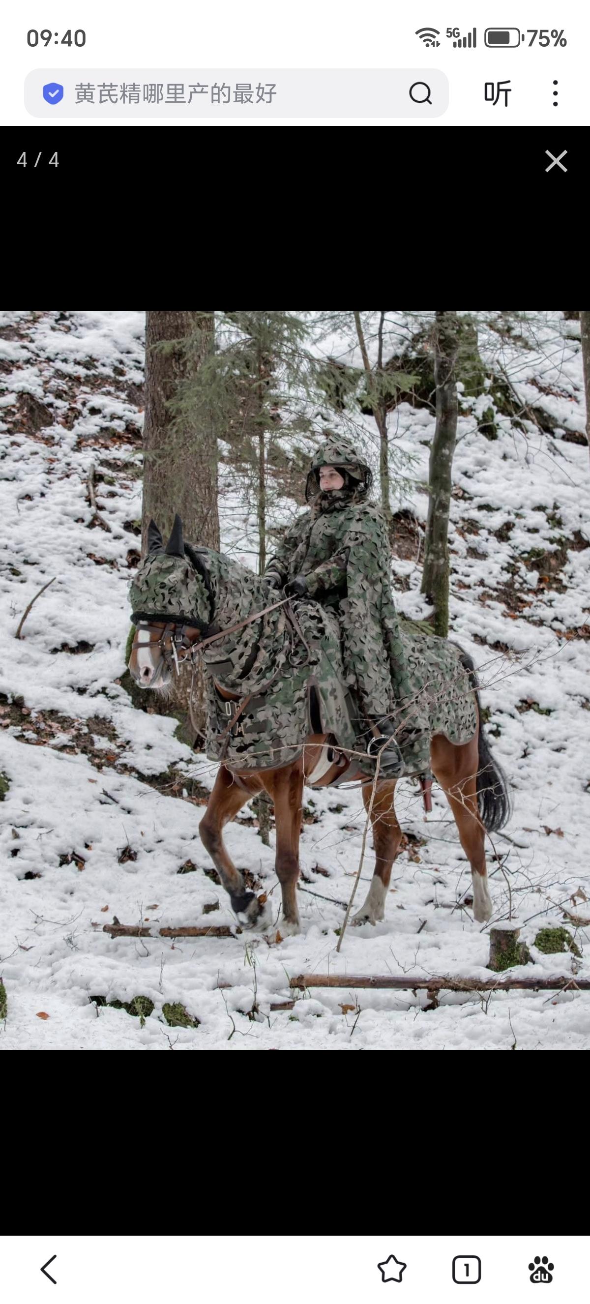 瑞士「多光谱」人马伪装系统。 人马都穿上了伪装斗篷。