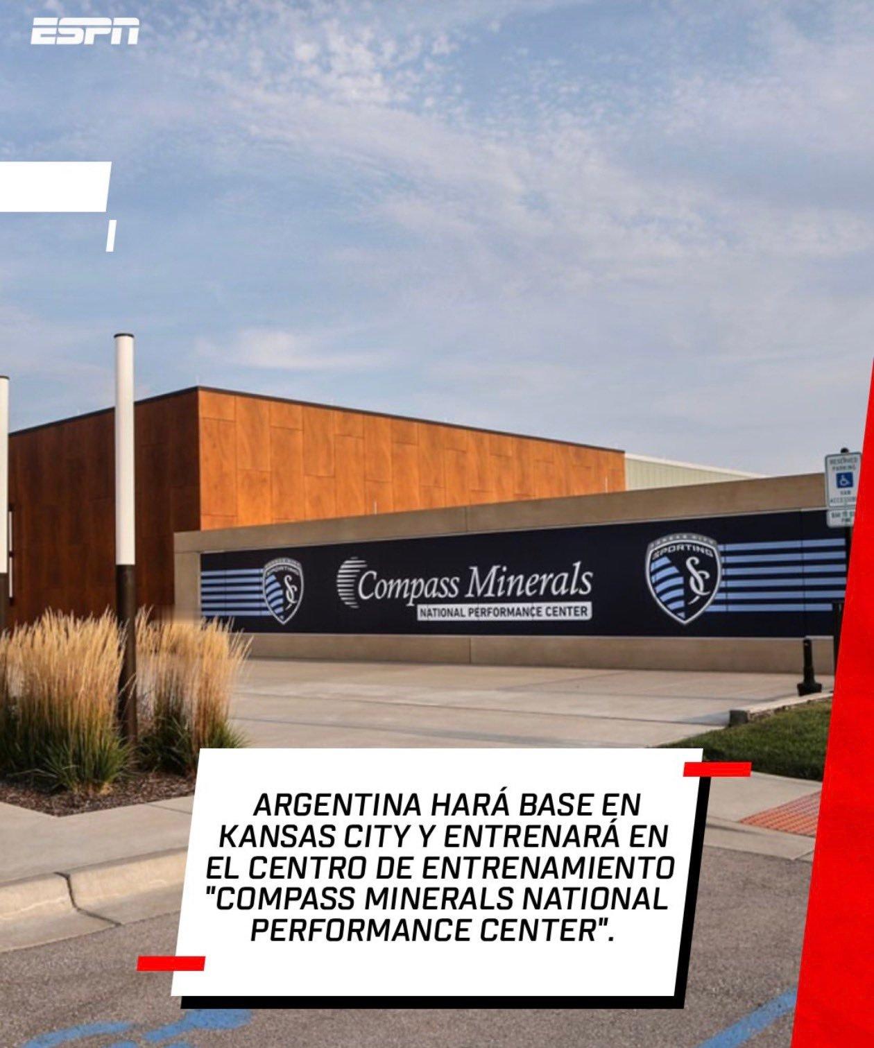 ESPN｜阿根廷国家队已确认其2026年世界杯的驻地。驻地位于堪萨斯城，靠近美国