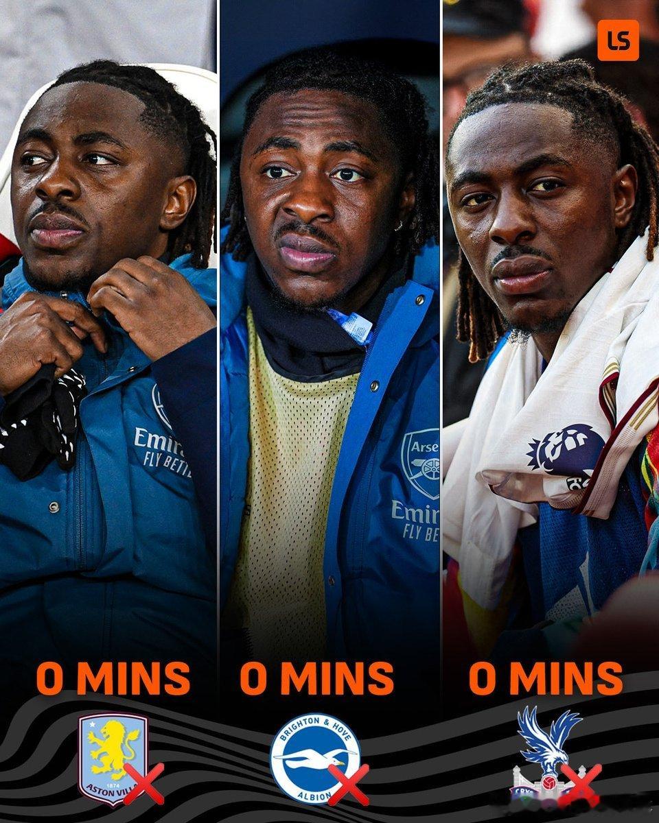 【突然失去机会】埃泽已经连续3场英超替补未上场.....👀去年夏天，阿森纳花费