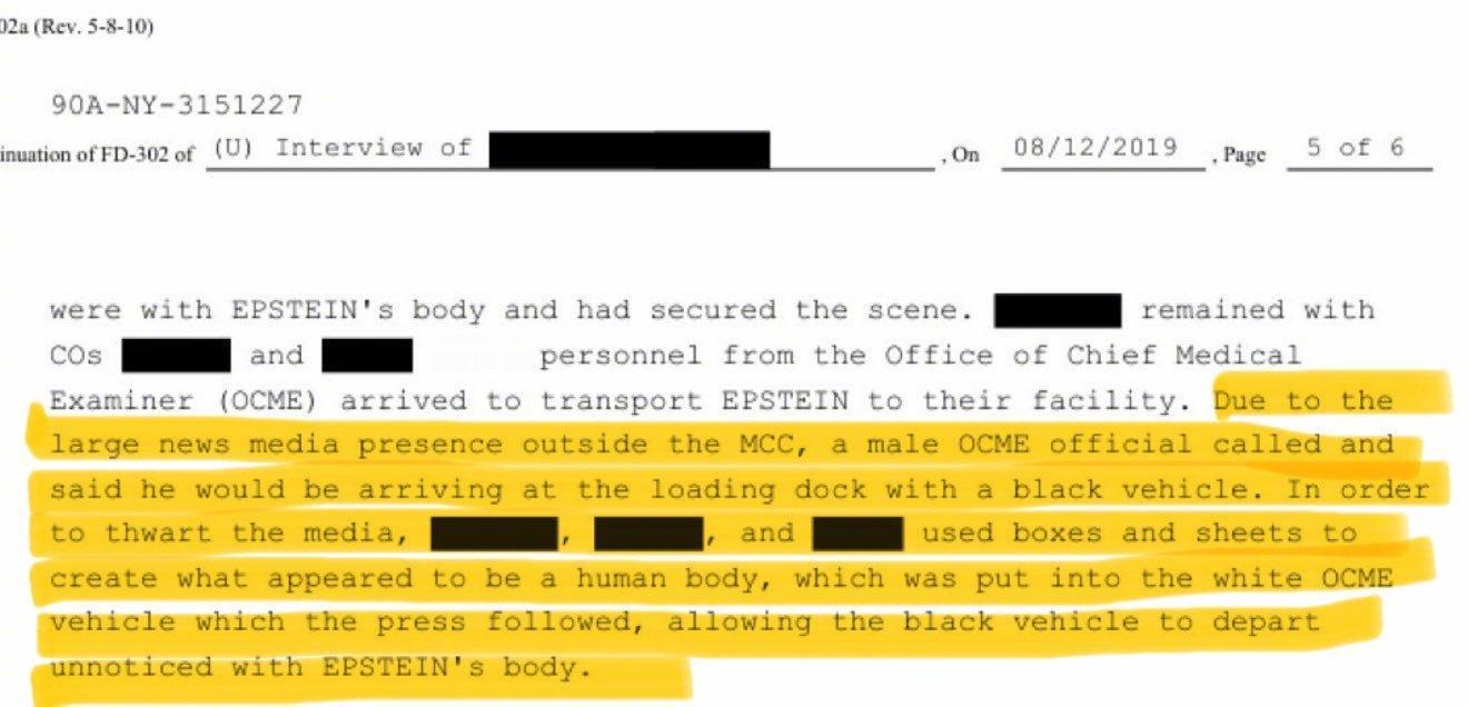 啥事都有可能——美国官方变相承认伪造了爱泼斯坦的死亡？2019年，有人使用替身尸