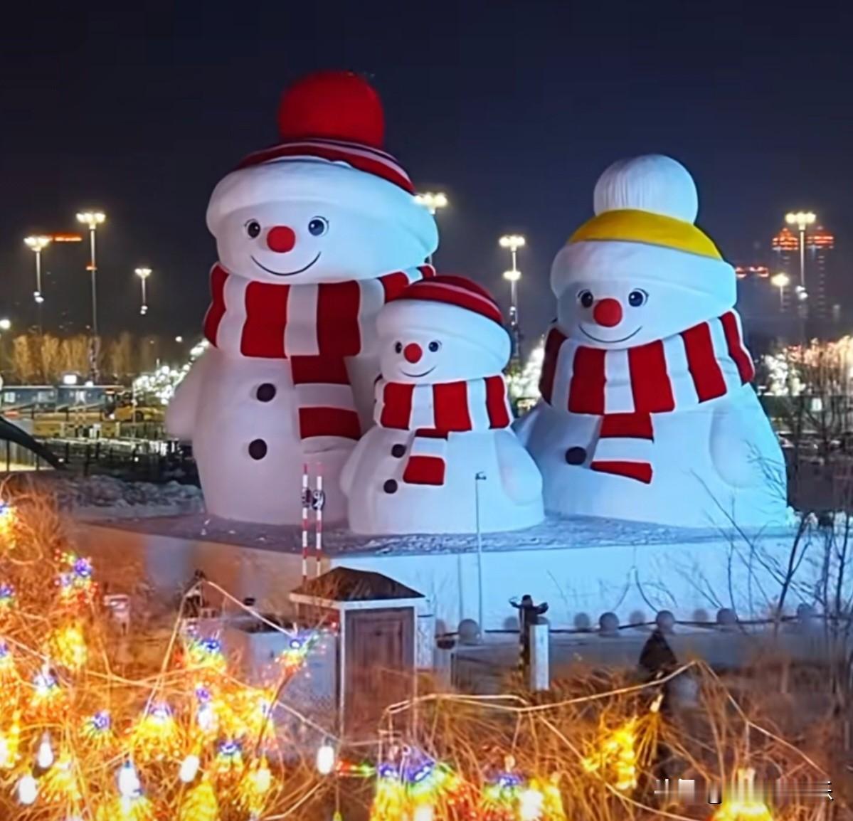 昨晚去了大雪人打卡！很美很壮观！