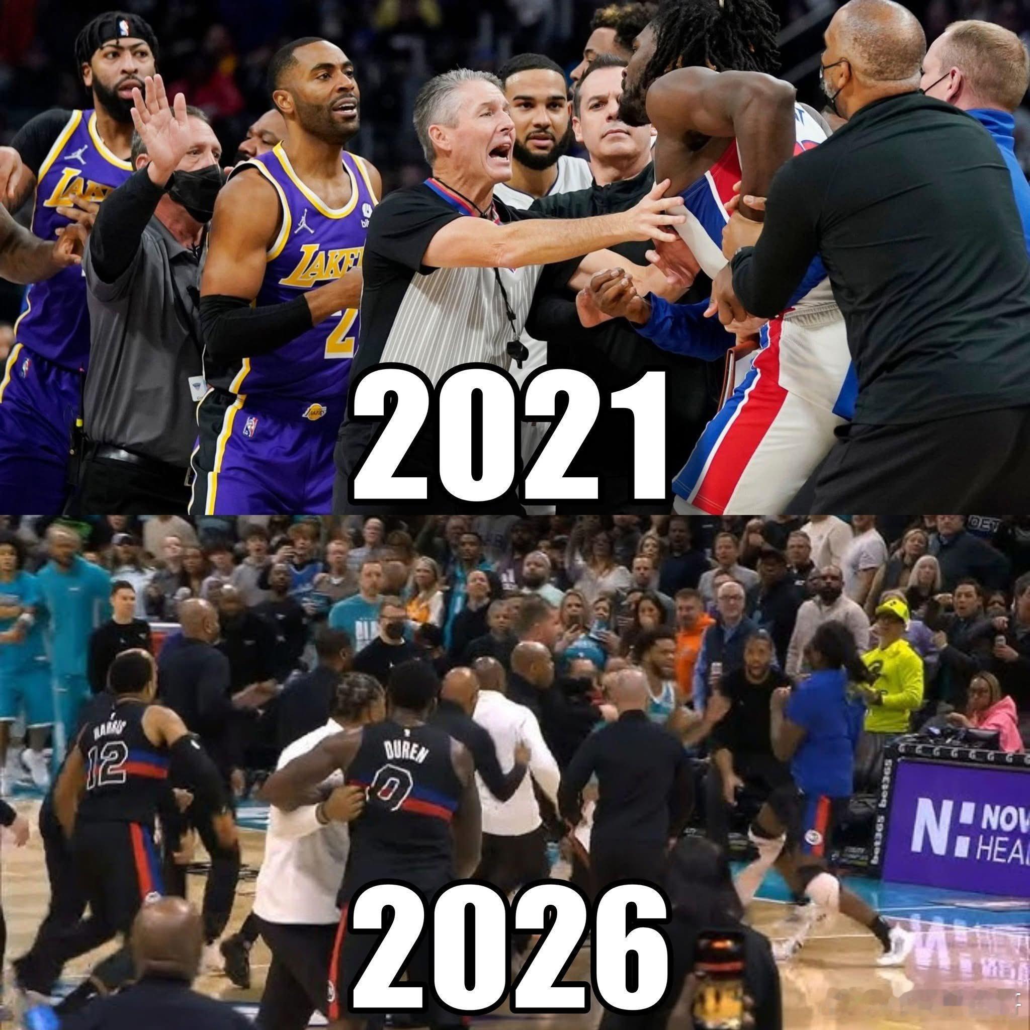 NBA 上次斯图尔特被禁赛2场，这次至少5场以上吧！活塞黄蜂冲突黄蜂活塞冲突