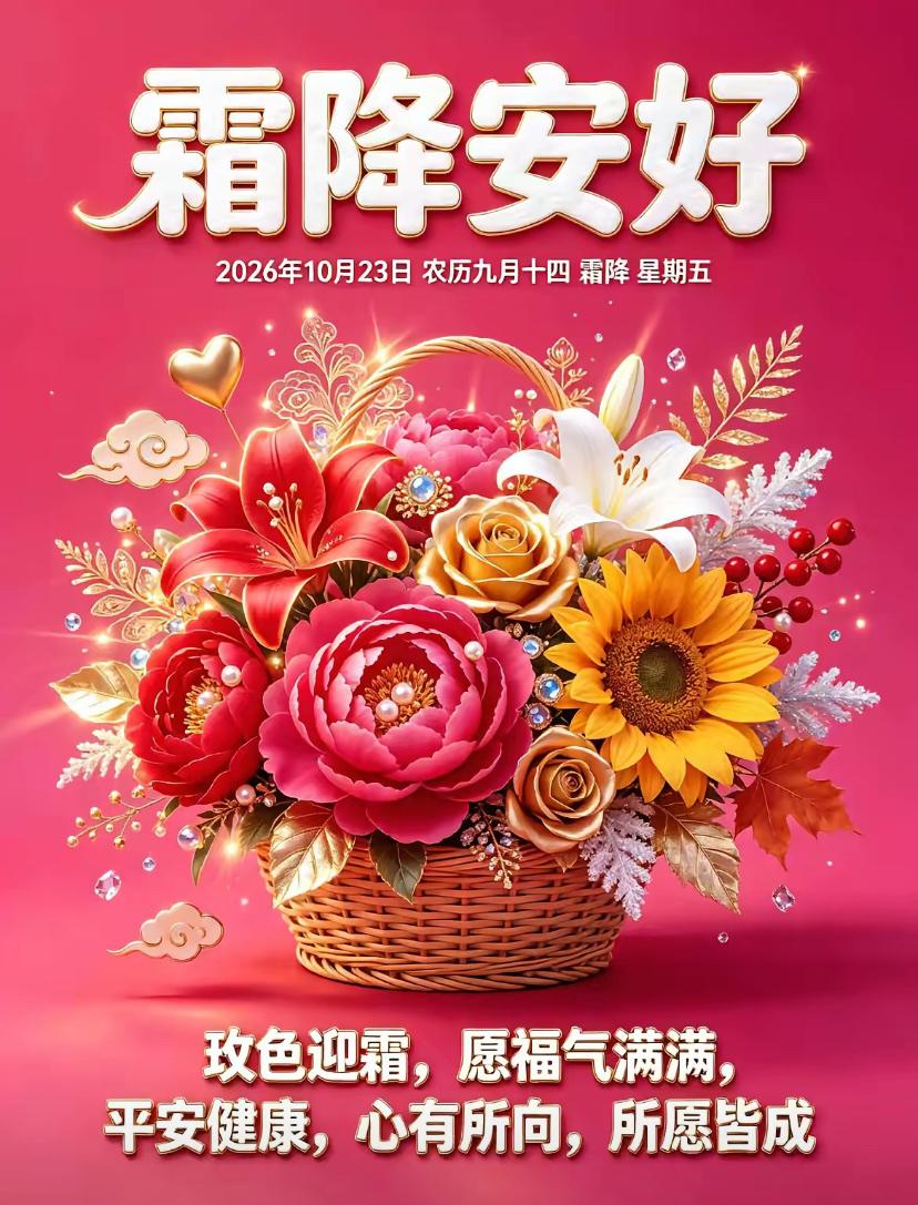 [福]2026./10月22日，霜覆山河，秋满人间，愿你不为寒霜扰[福]

 