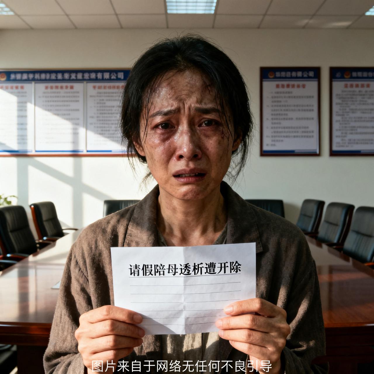 请假陪母透析遭开除 湖南醴陵一公司违法赔偿4.6万元。

湖南醴陵女子朱某玲请假