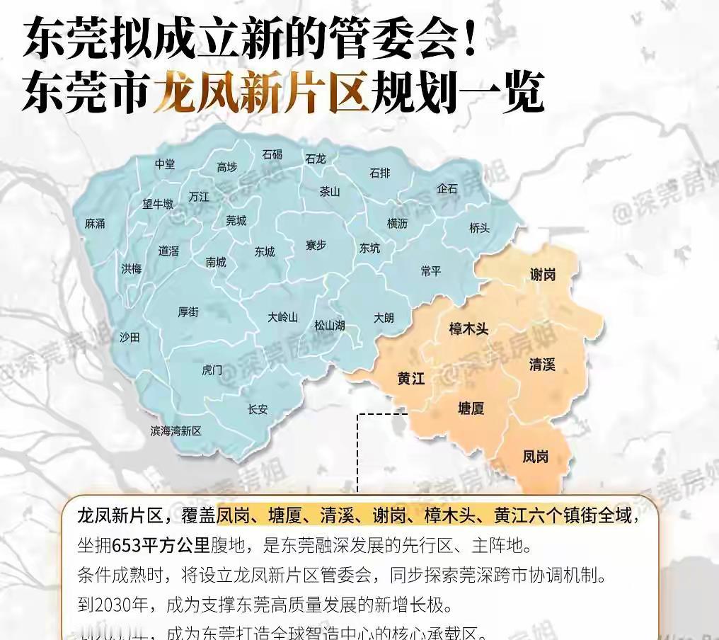 东莞打造龙凤新片区有没有搞头？现在还是画饼，接下来看看有没有什么实际动作。