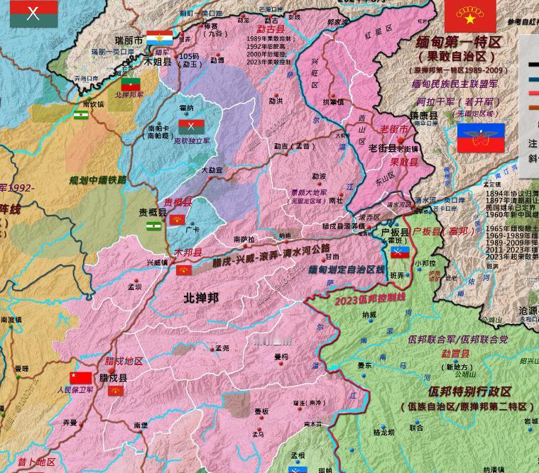 缅北地区的各支武装，陷入各自为战局面。果敢同盟军、勐拉同盟军、佤邦联军现在按兵不