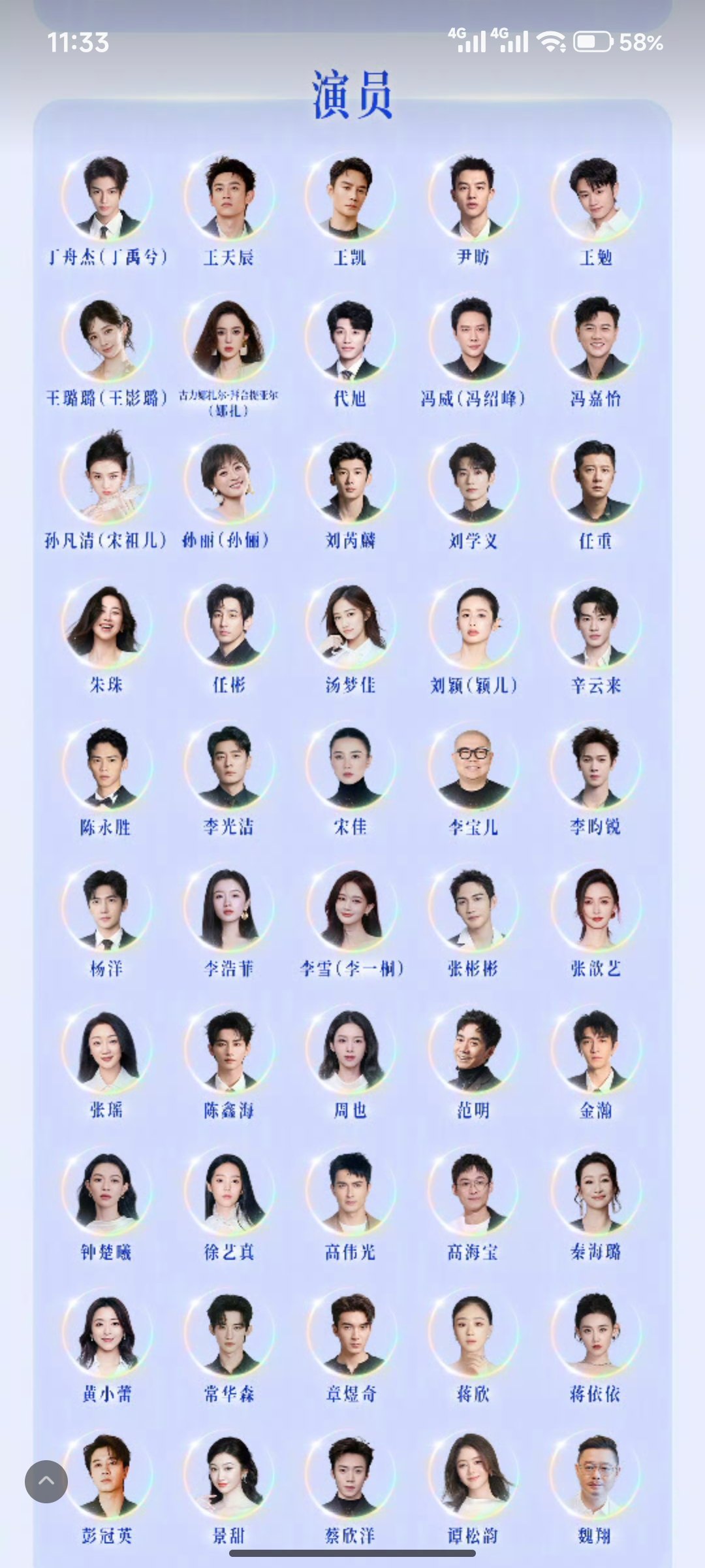 参加腾讯视频年度发布的演员腾讯视频年度发布嘉宾按姓氏笔画排序参加腾讯视频年度发布