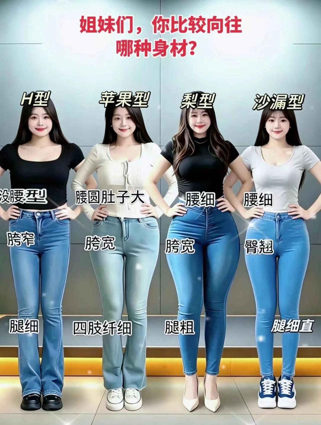 姐妹们，你比较向往哪种身材？