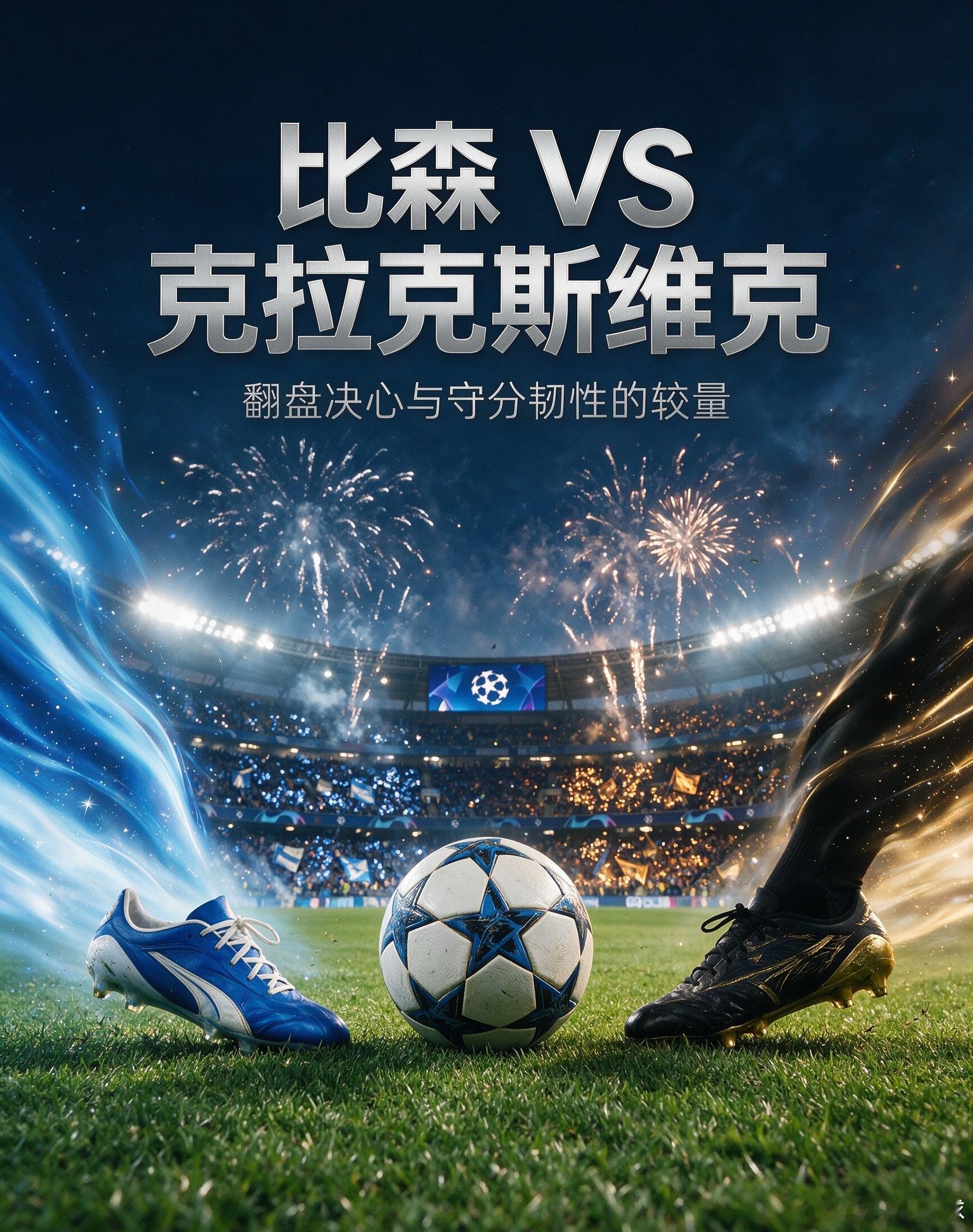 比森vs克拉克斯 主队比森，开局直接摆出433强攻阵型，边后卫大幅前插强化边路下