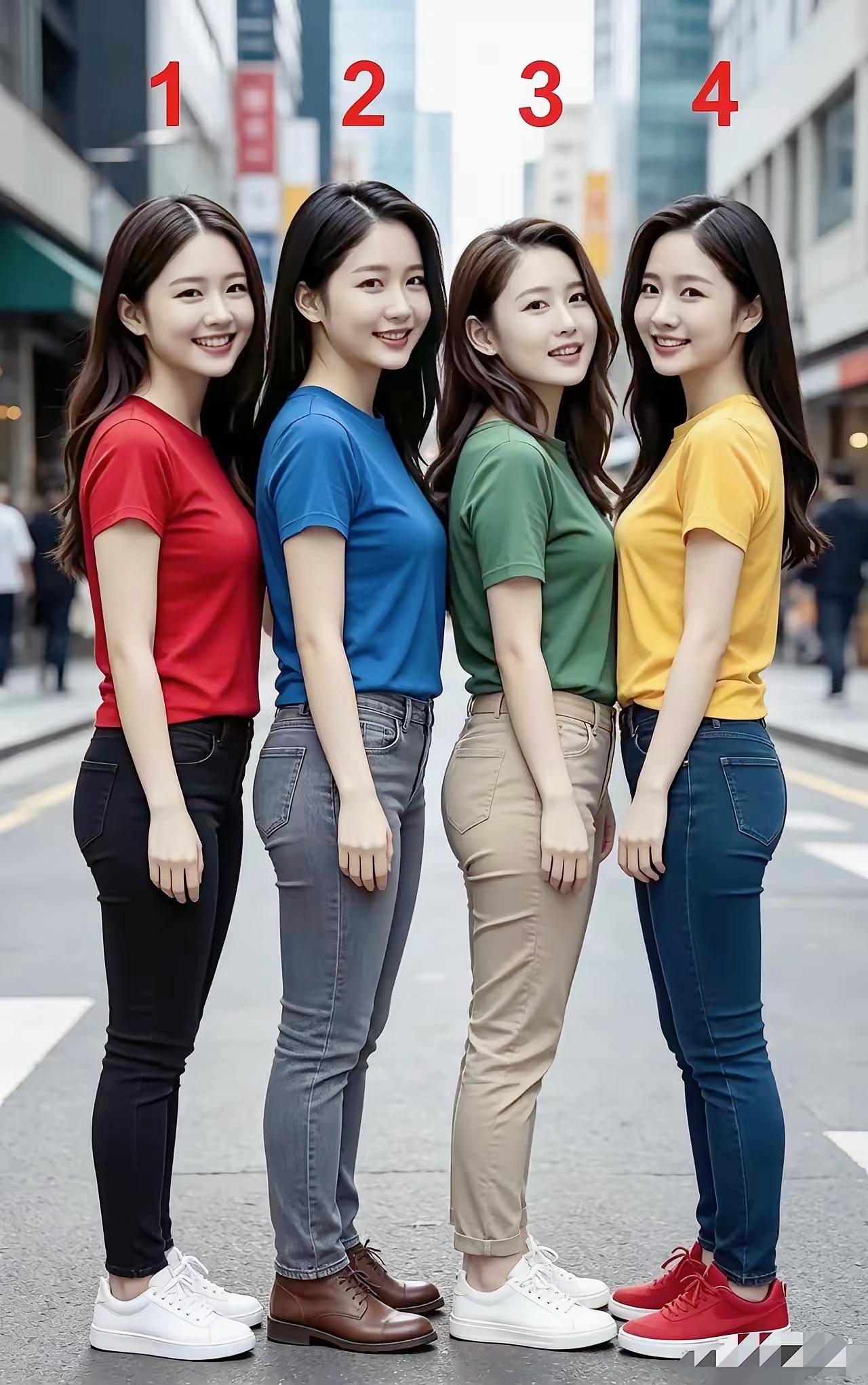 母女四人长相近乎一模一样，仅凭细微特征分辨母亲，你能猜对几号？

眼力挑战 看图