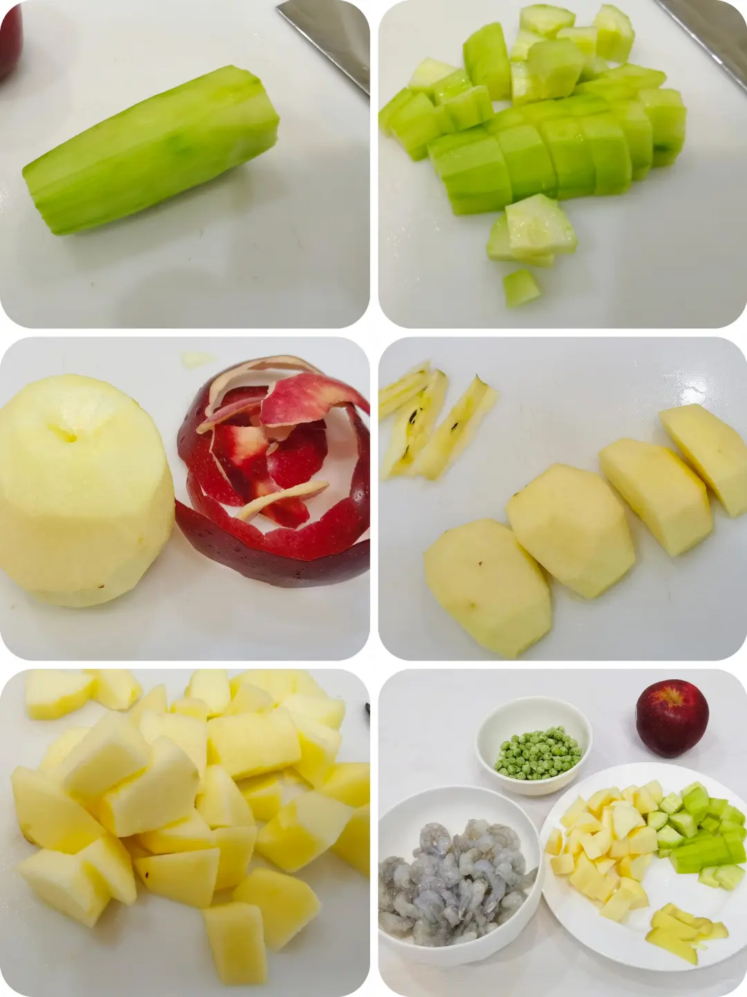苹果炒虾仁，清新爽口，轻食也能如此诱人