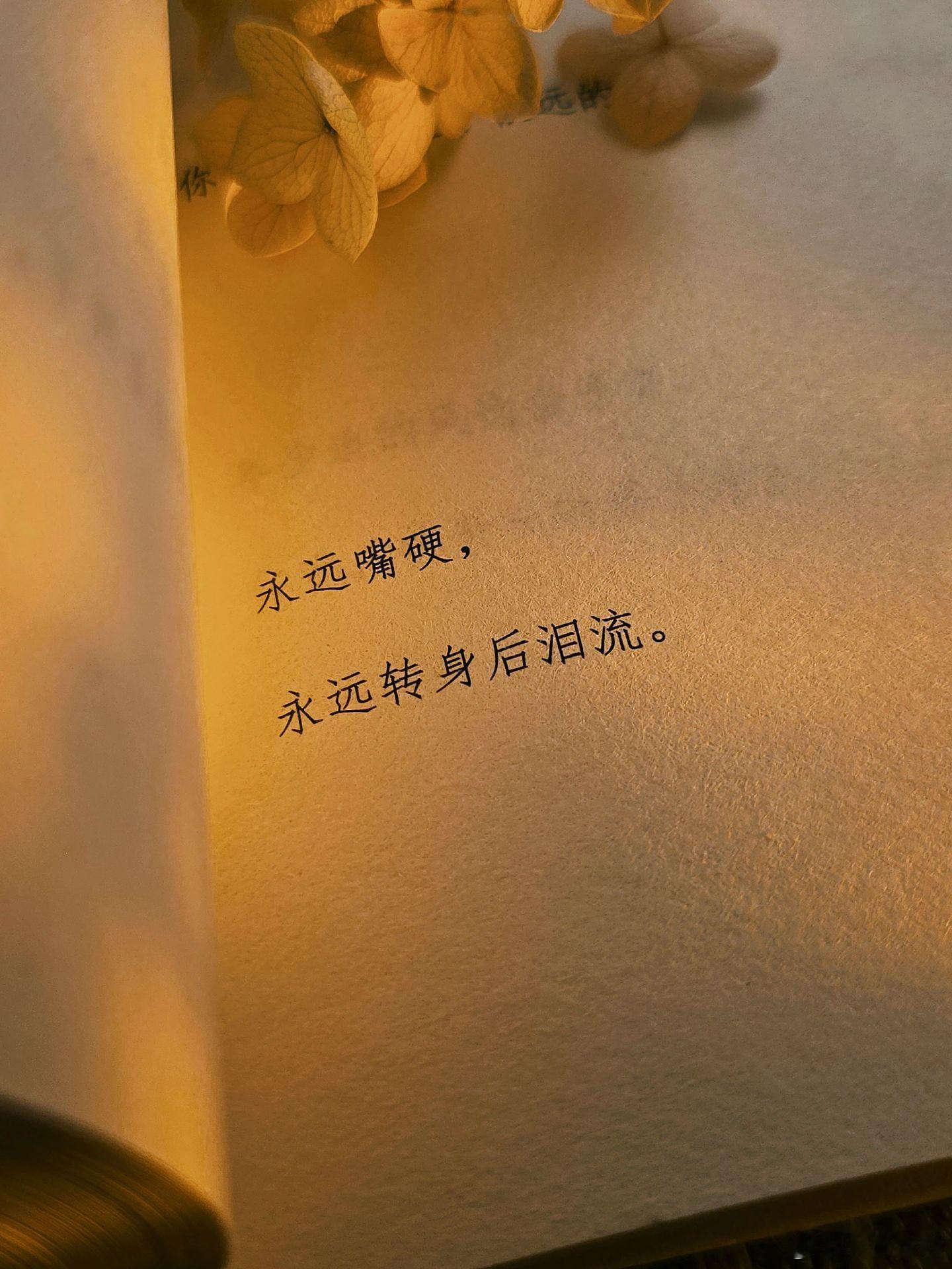 你就是这种人，对不对？💔。“永远嘴硬，永远转身后泪流。” 
