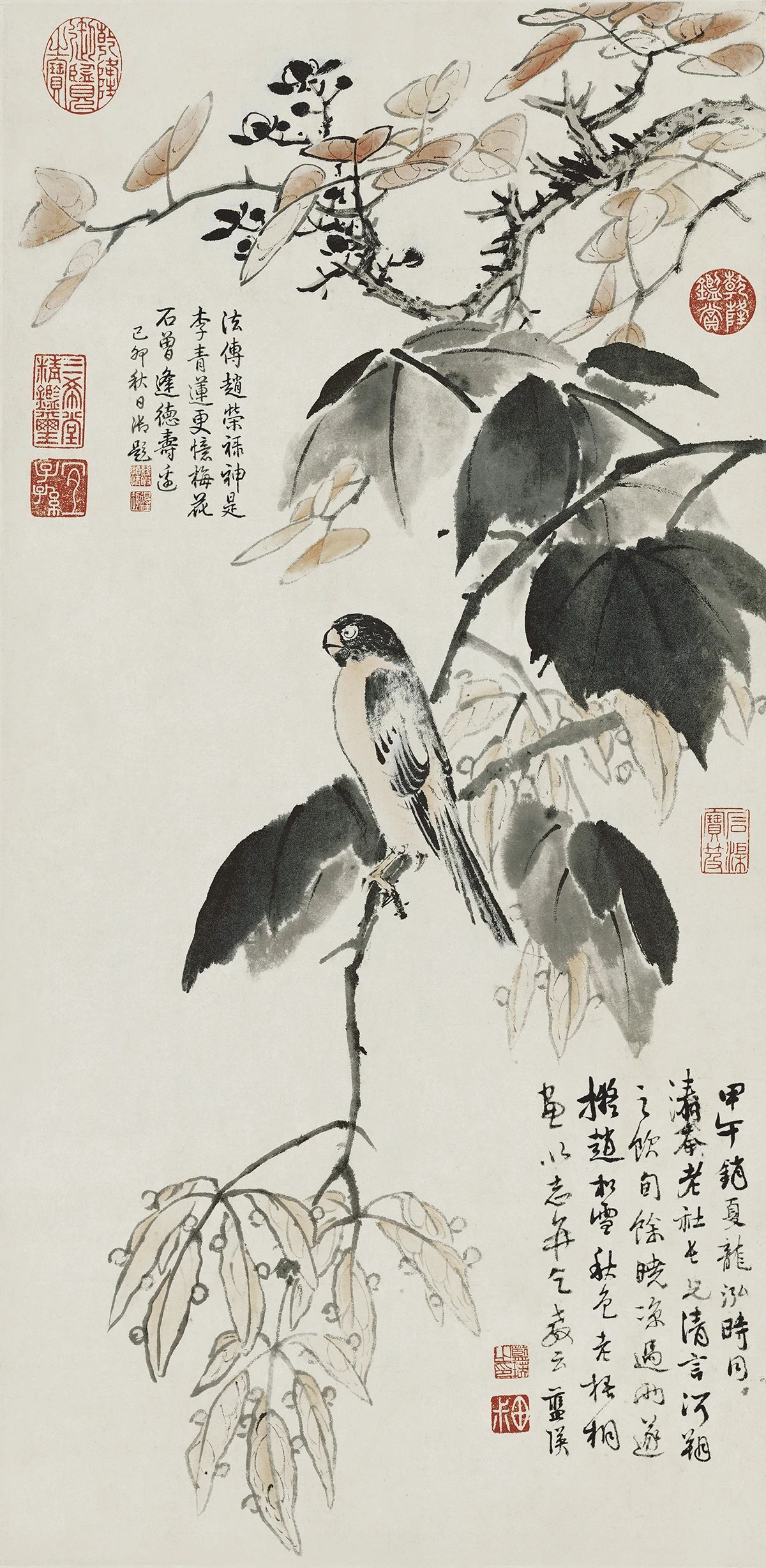 【秋色梧桐图】蓝瑛 ​​​