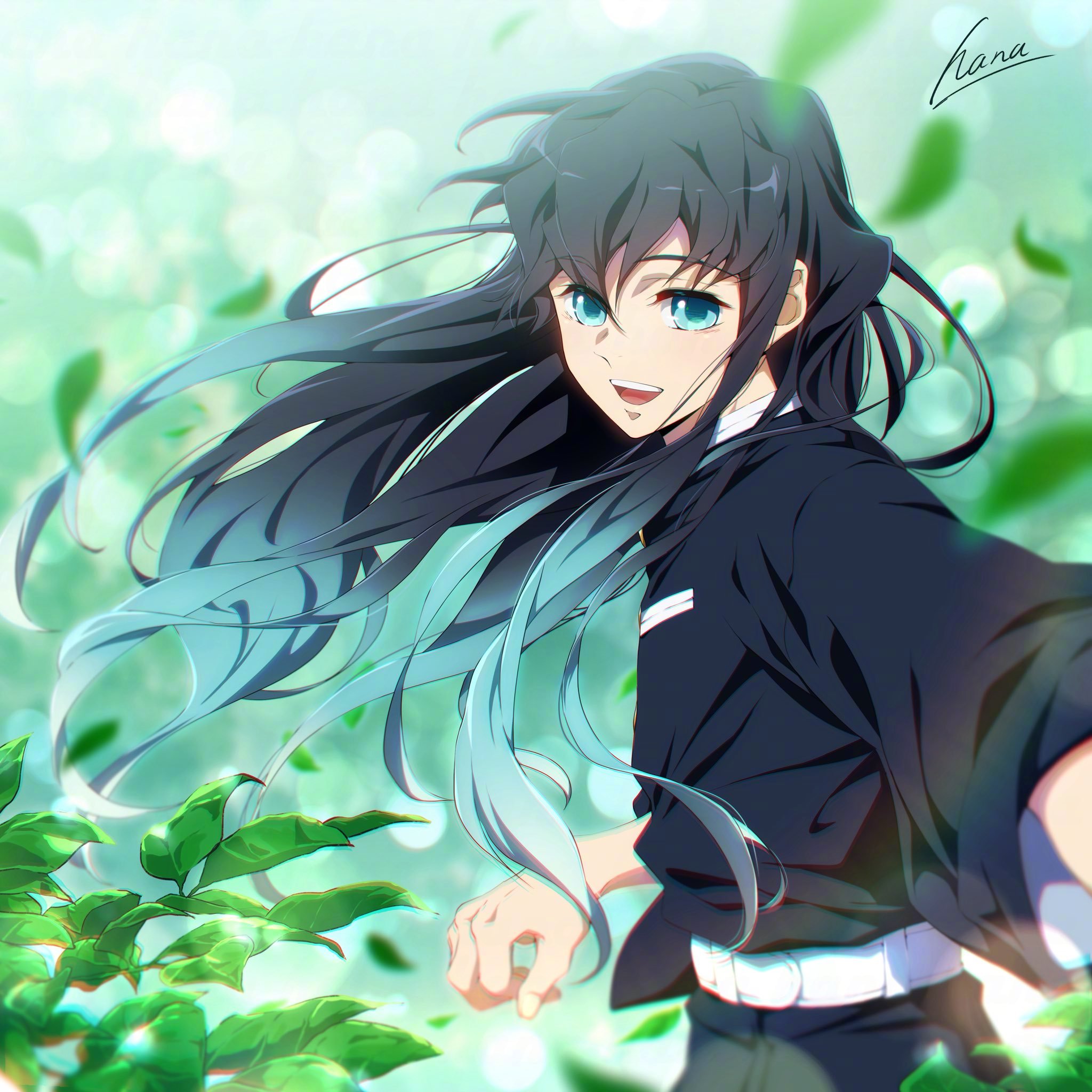 鬼灭之刃 hana 老师画时透无一郎画风绝美