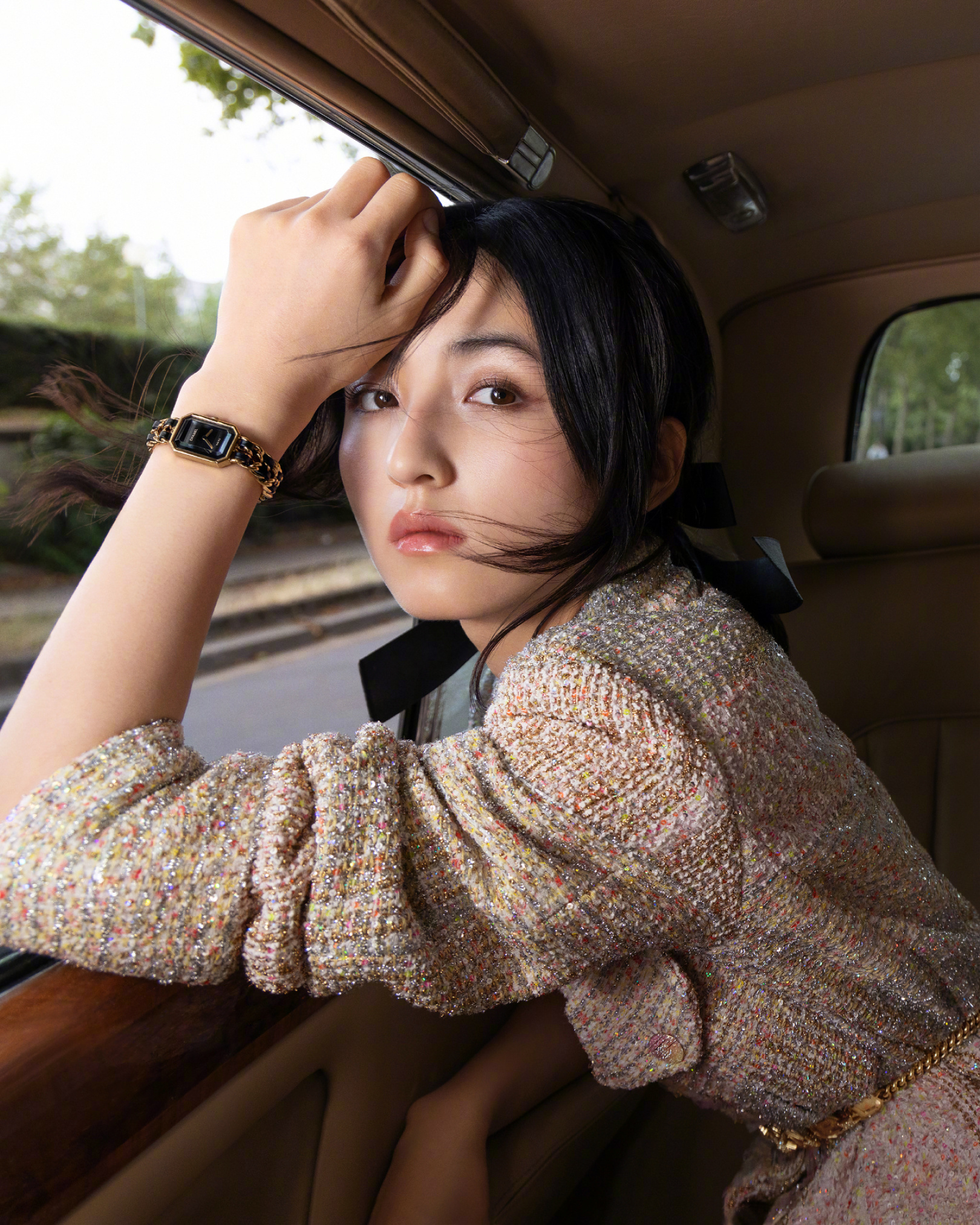今天香奈儿发布了张子枫的PREMIÈRE腕表广告影片，还同步了各大平台品牌专区的