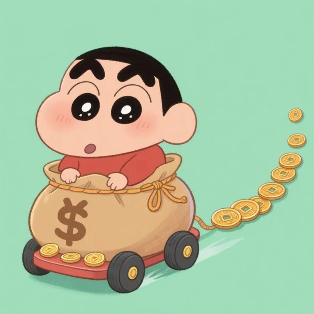 敲可耐小新头像｜自律上进，努力赚钱