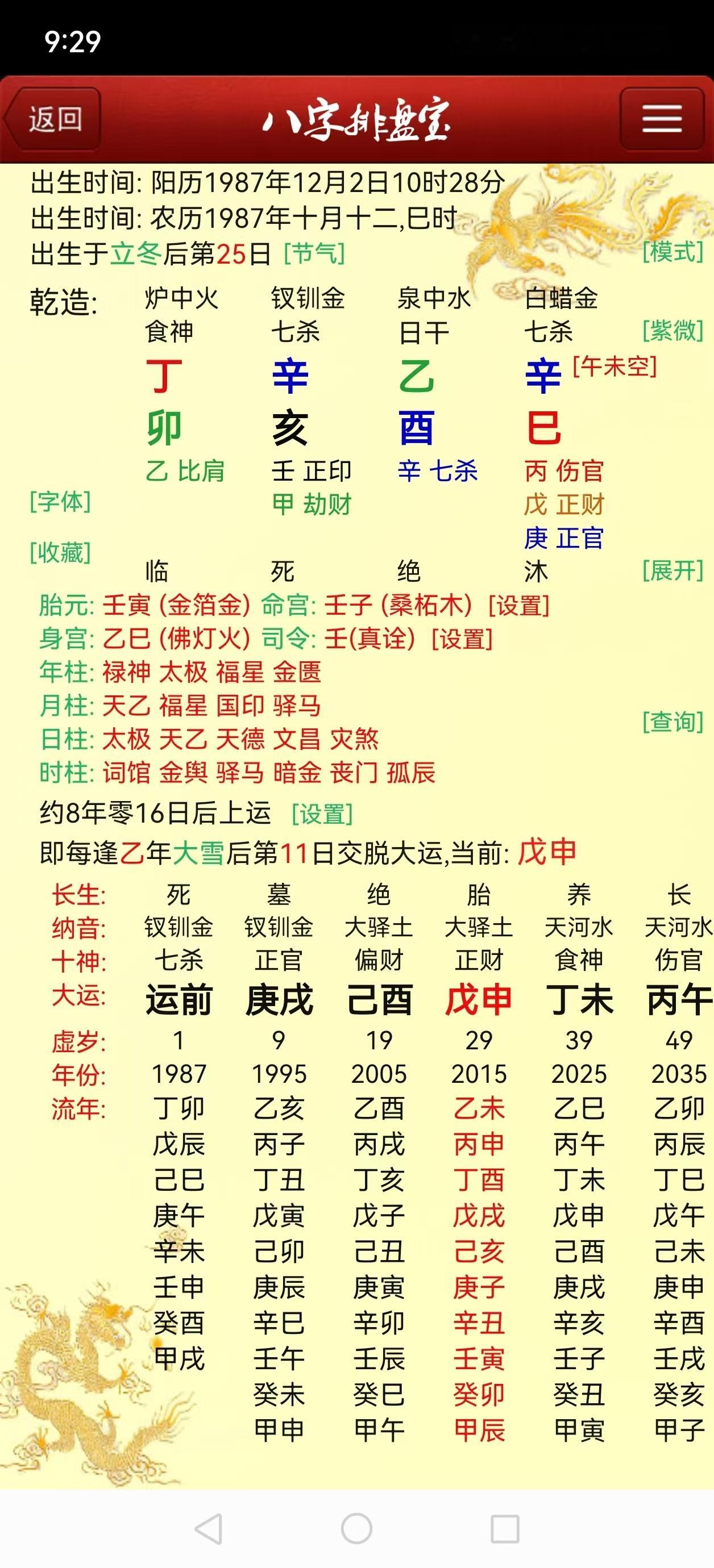 七杀攻身又地支对冲，这个人有残疾。一染色体缼失，导致无多巴胺。影响情绪，思维，语