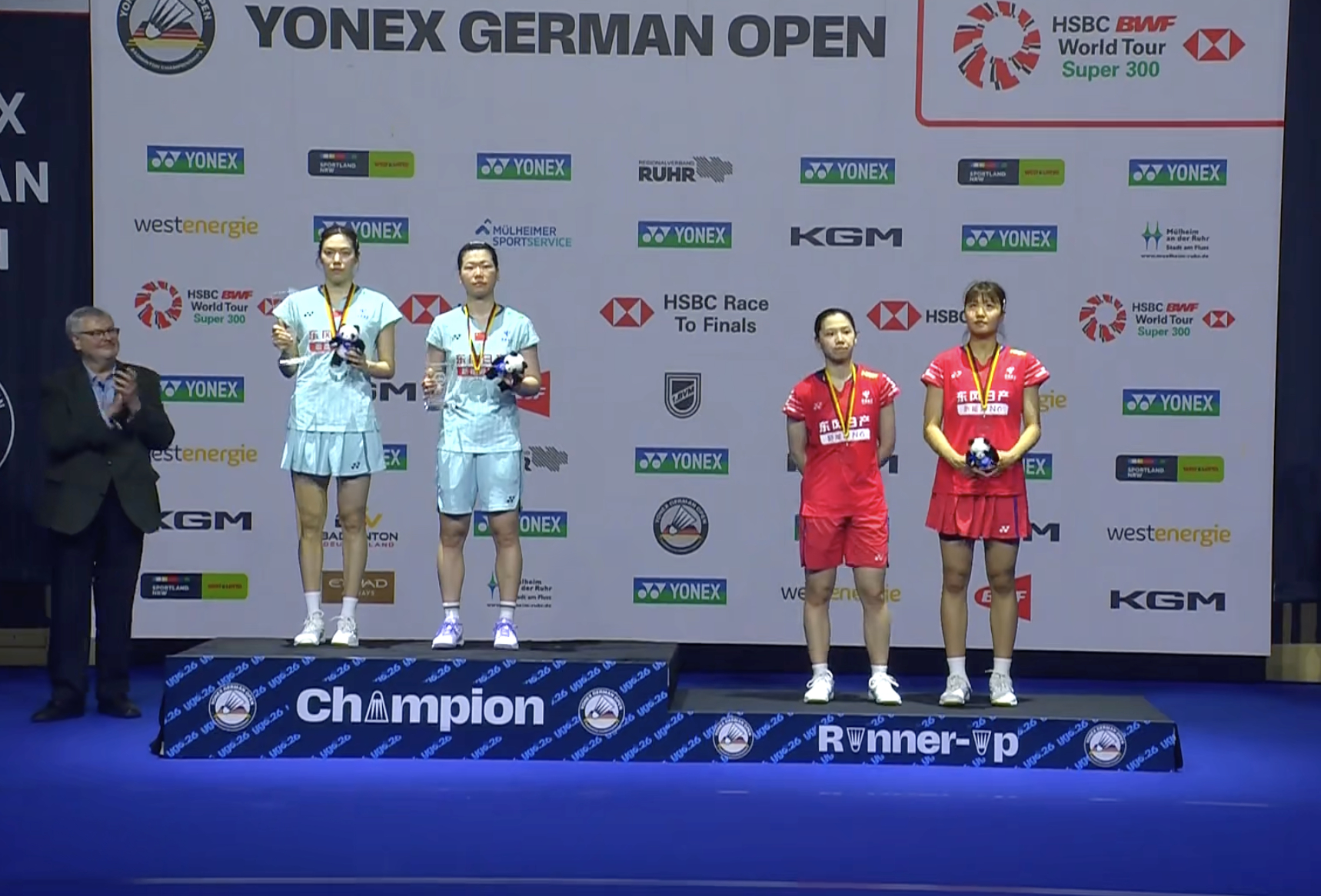 🏆女双冠军：鲍骊婧/罗徐敏🇨🇳🥈女双亚军：李怡婧/王漪朵🇨🇳恭喜四位