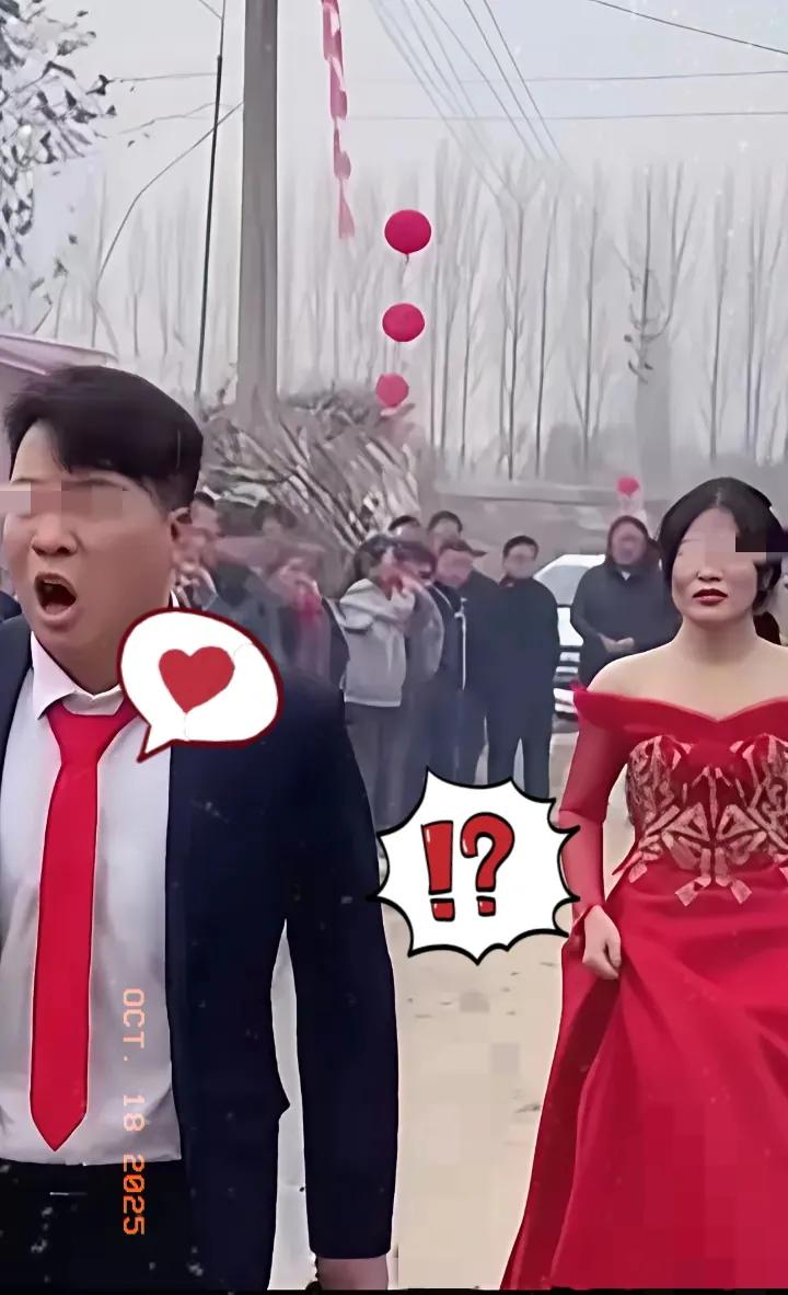 男方父母求爷爷告奶奶，所有亲戚朋友借了个遍，才凑够38万彩礼。结婚大喜之日，新郎
