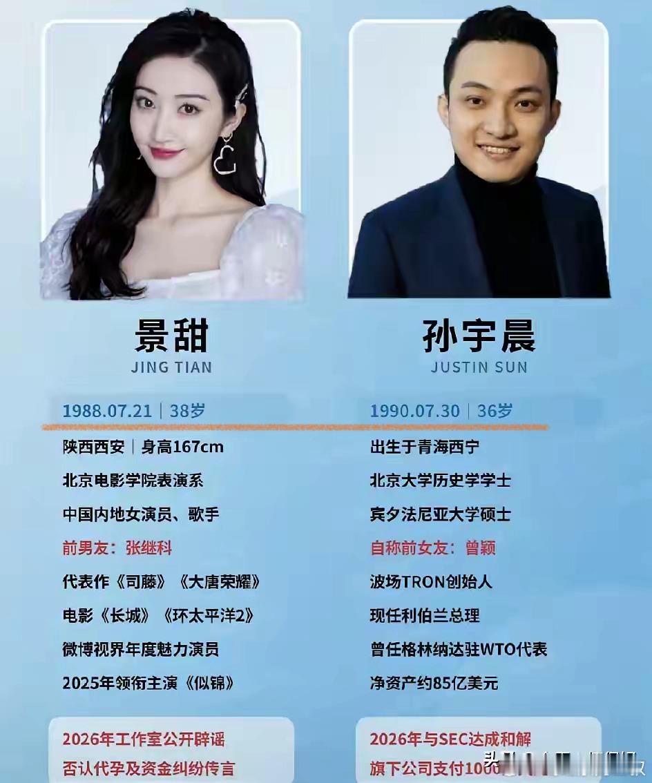 孙宇晨和景甜，两个最社会、最江湖的环境下打拼n年的“中年人”，他们说的每个字都不