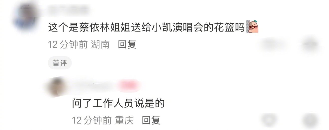蔡依林给王俊凯演唱会送花篮 蔡依林给王俊凯送花篮花篮送达现场，前辈蔡依林特意为王