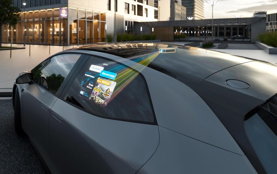 【2025 CES，大陆带来了车窗投影技术！】
大陆集团带来的车窗投影技术很不错