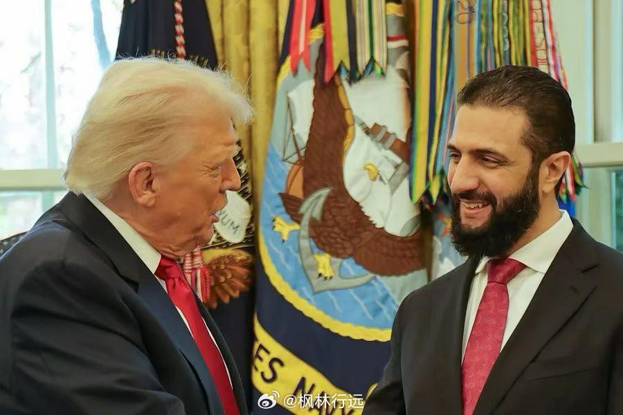 🔥🇺🇸🇸🇾美国总统与叙利亚总统他们将在晚上举行会谈。叙利亚