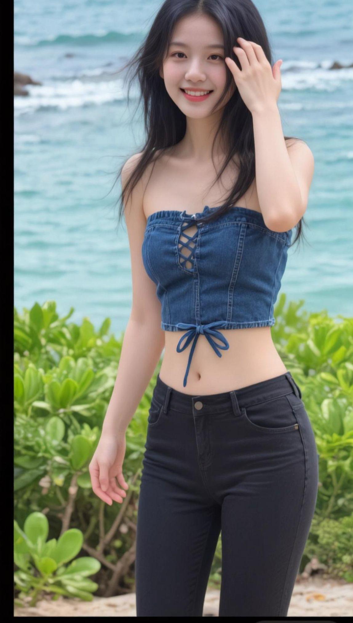 海滨辣妹照 抖音ai创作