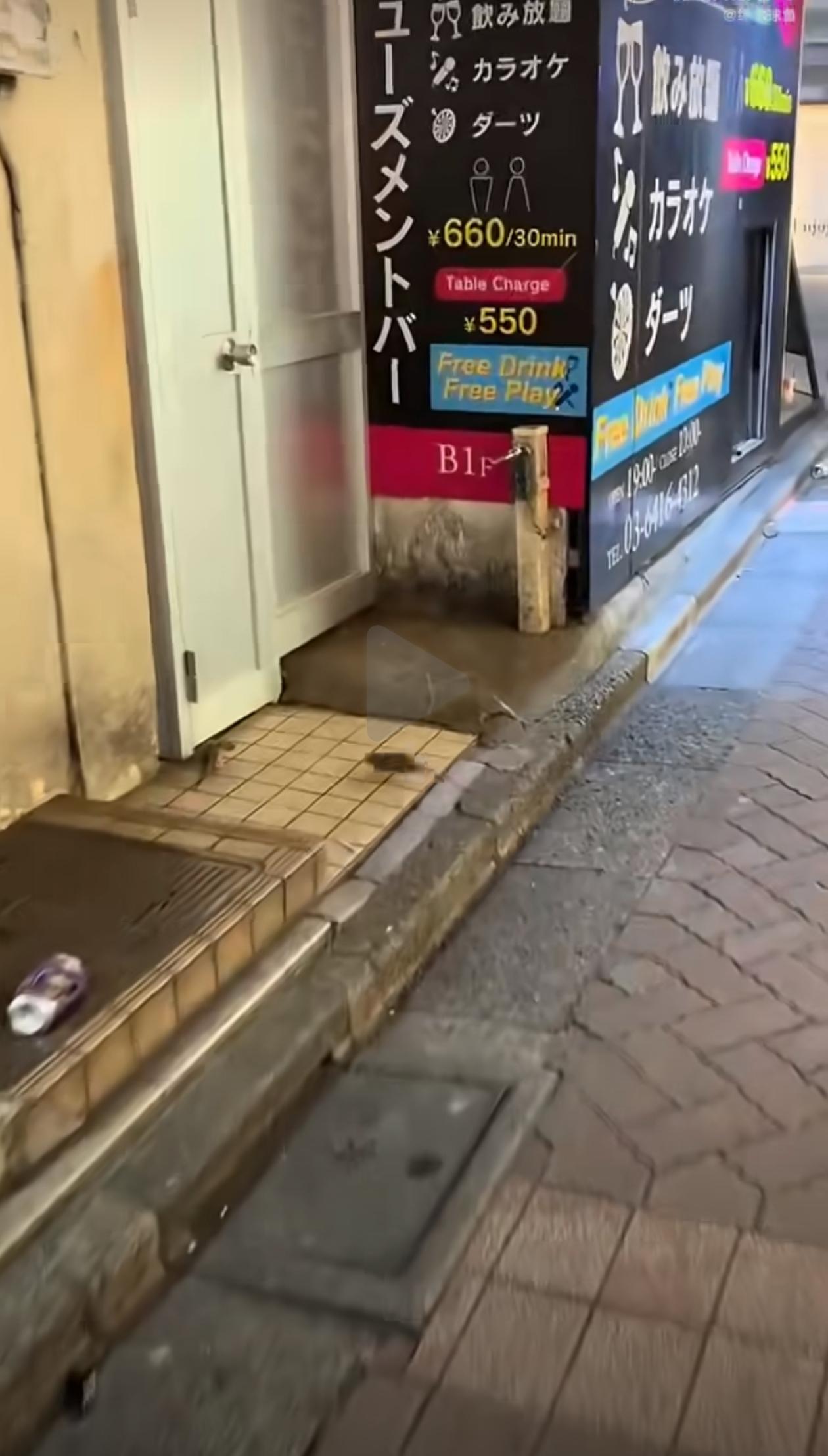 网友拍到的日本涉谷街头，许多米奇。