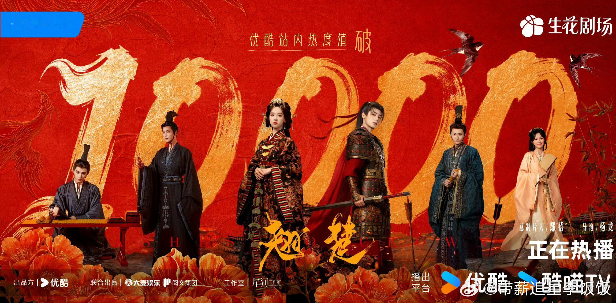 翘楚优酷热度破万翘楚开播第五天破万翘楚优酷热度破万了！！ 