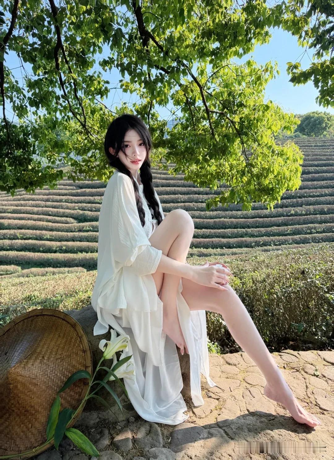 到茶园吸氧～