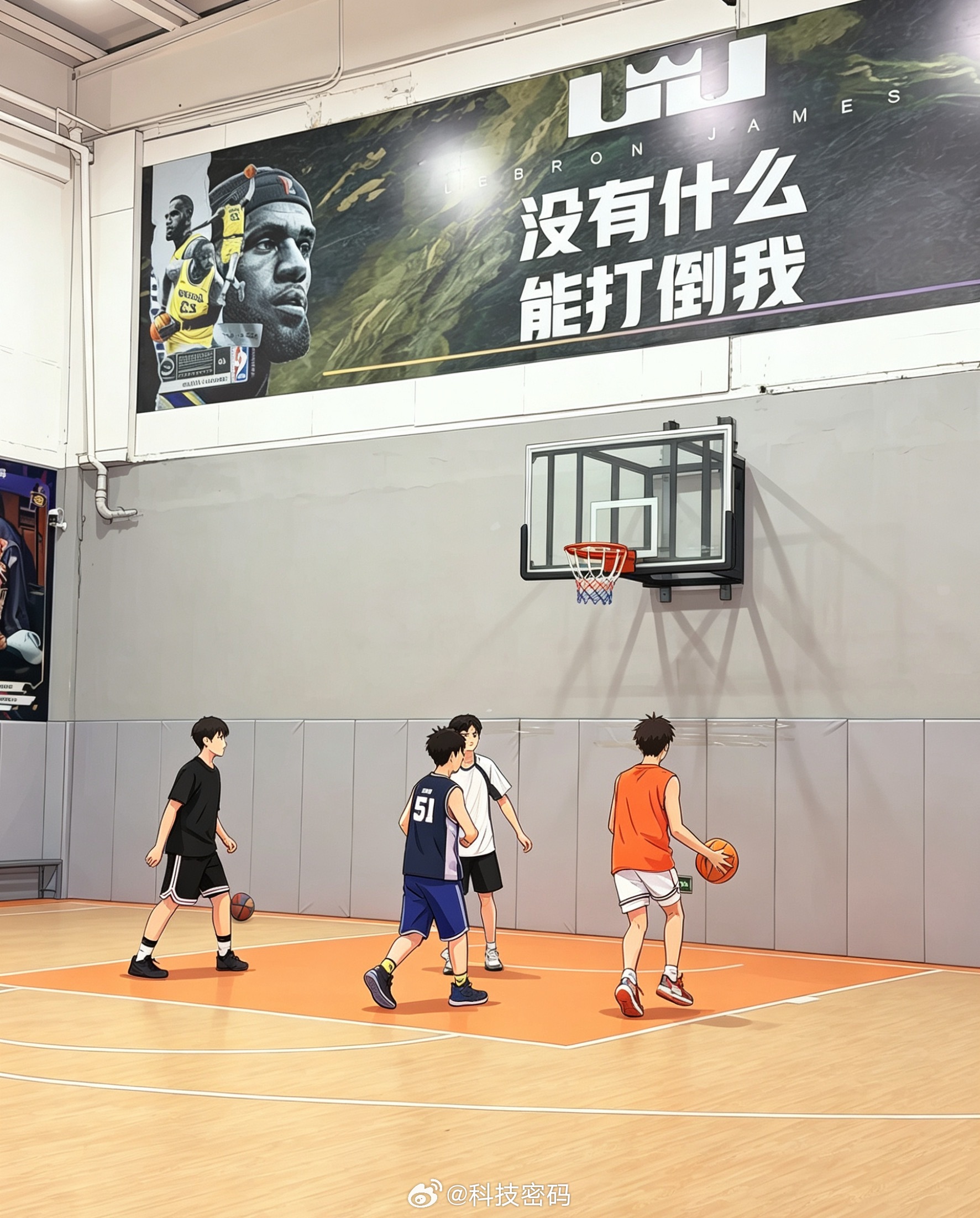打会篮球🏀，遇到一群高中生年轻真好，跳的真高，想起当年的我！