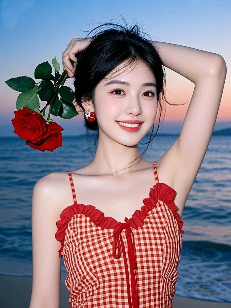 海边日落下