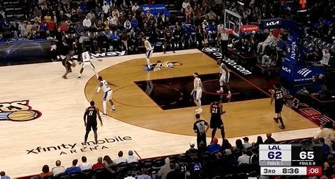 76人暂停！ 只差1分！詹姆斯发威了湖人vs76人