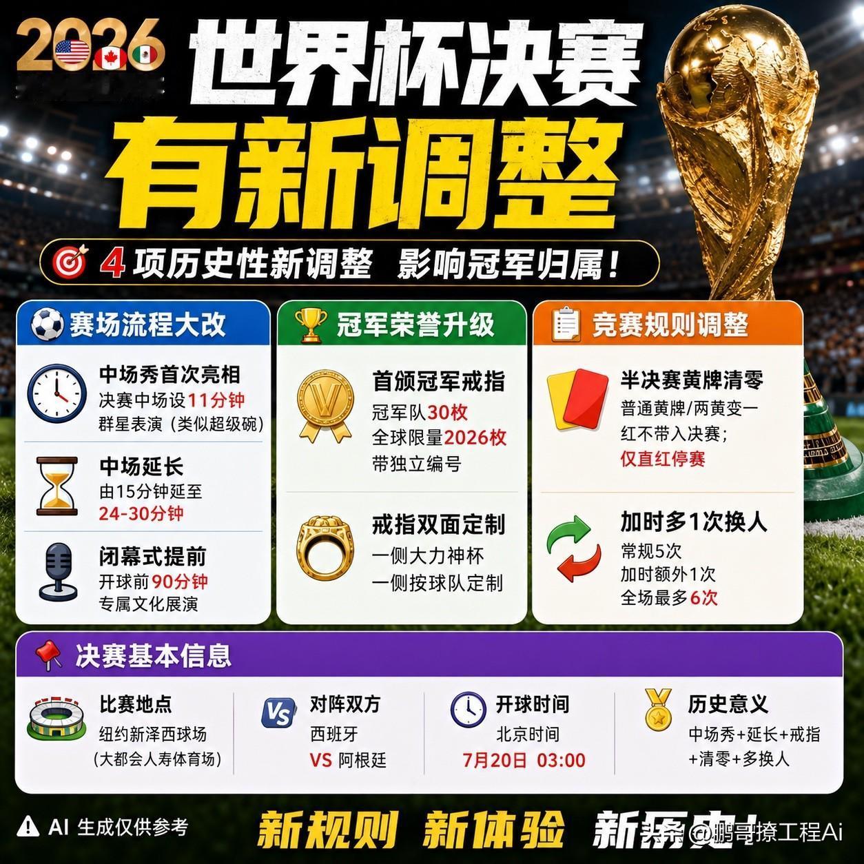 真有创意！！补齐喝水、换人这些看得见的新规只是表象。真正恐怖的是，这届世界杯在用