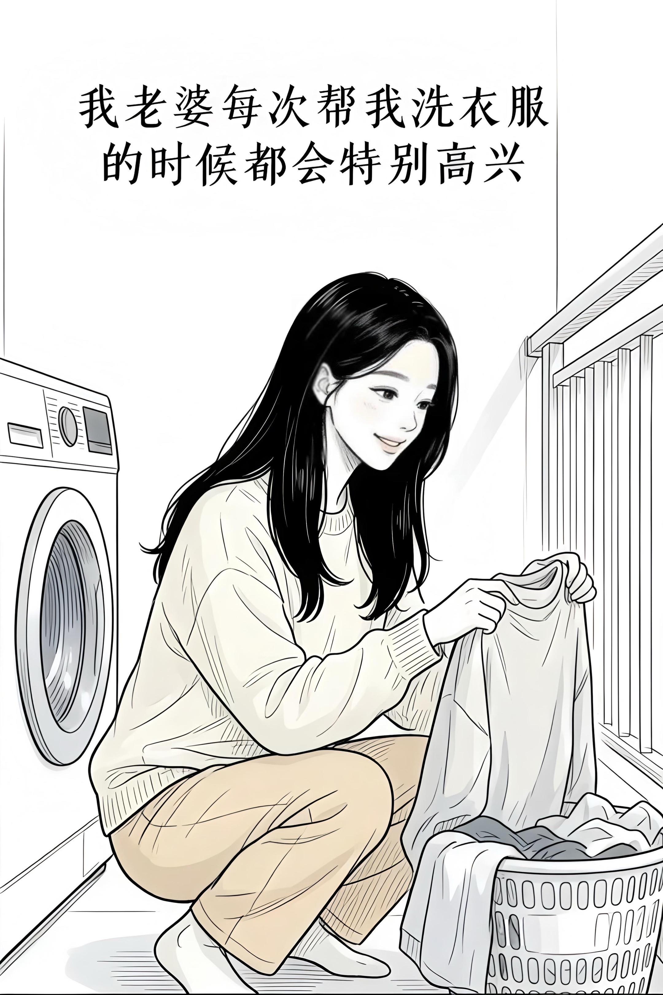我有一个很喜欢给我洗衣服的老婆……