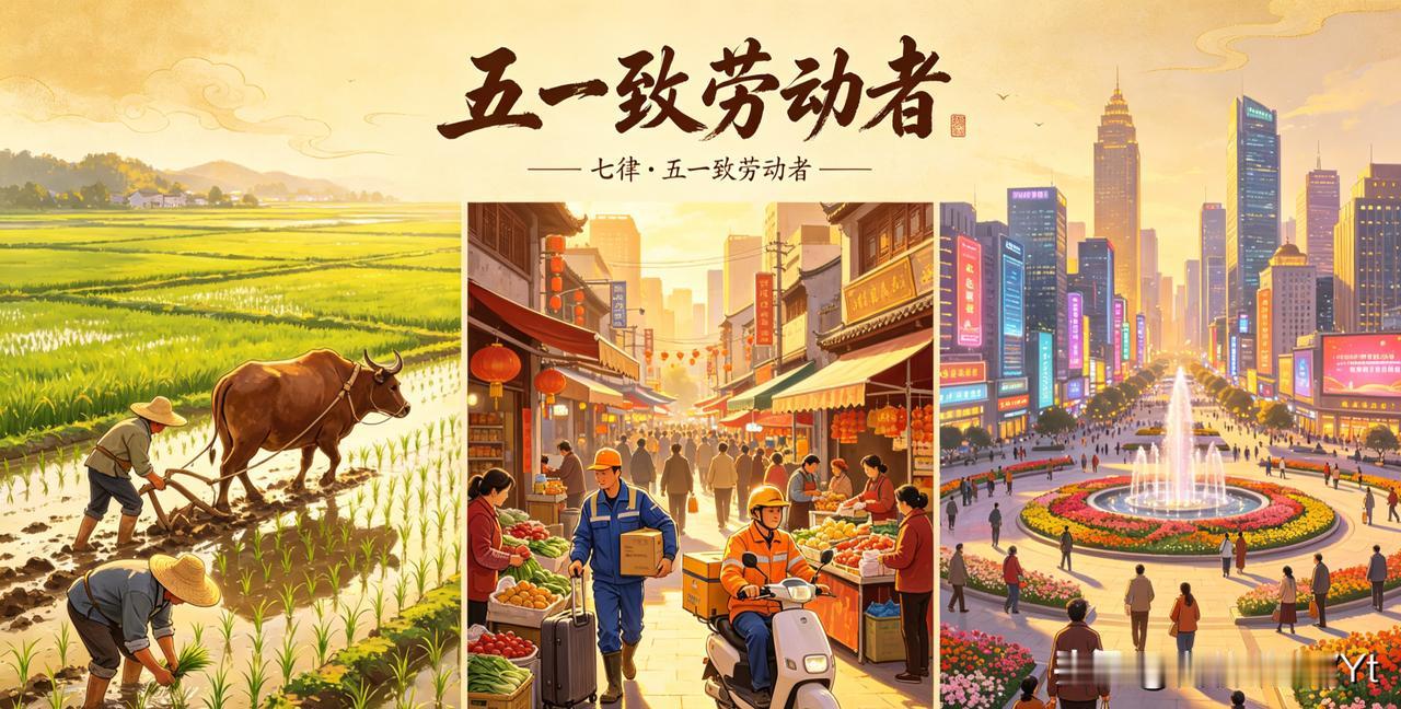 七律·致劳动者

 ——写在五一节

东风万里启芳辰，
四海劳人逐晓晨。
汗水